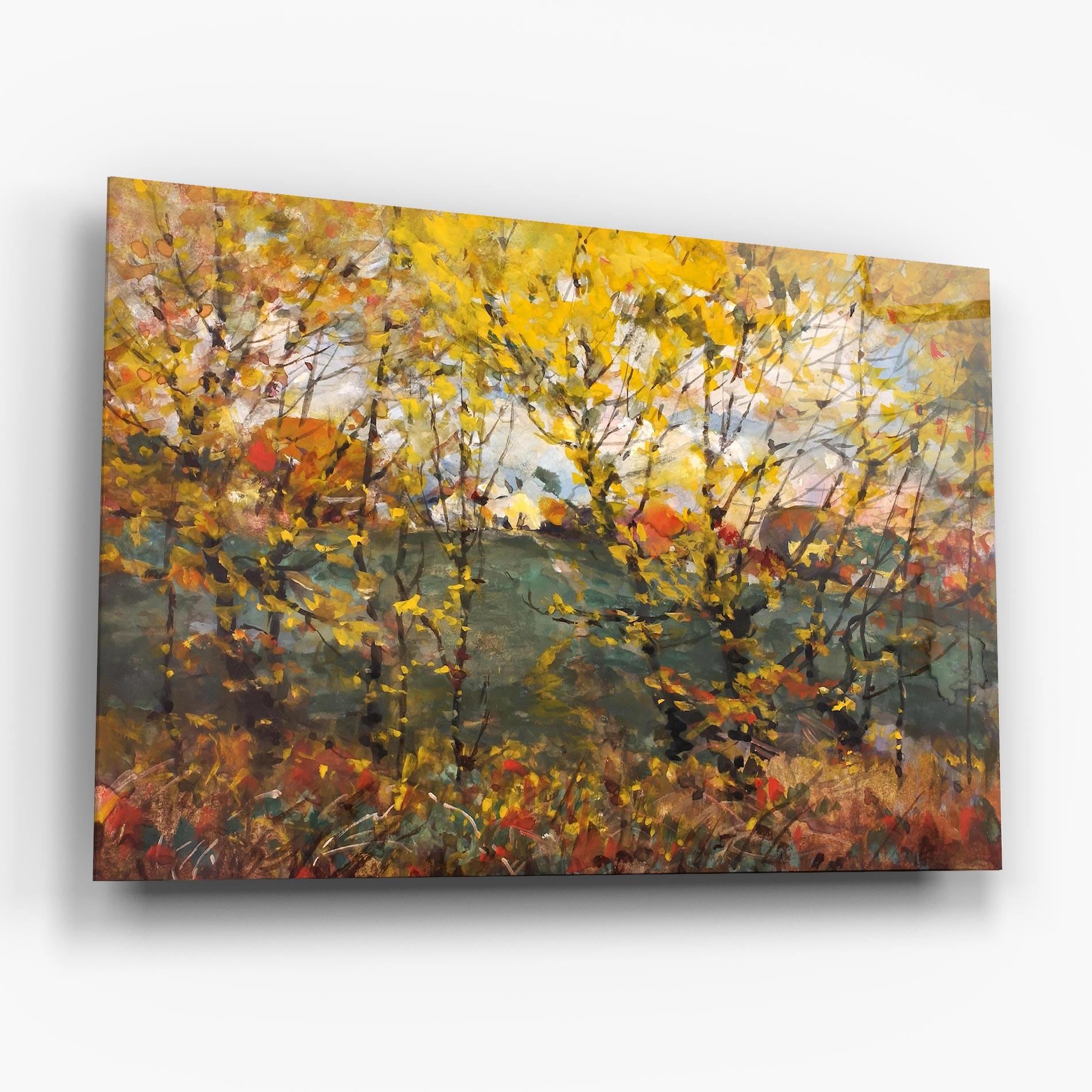 Üvegkép Autumn Painting Tree mockup 6