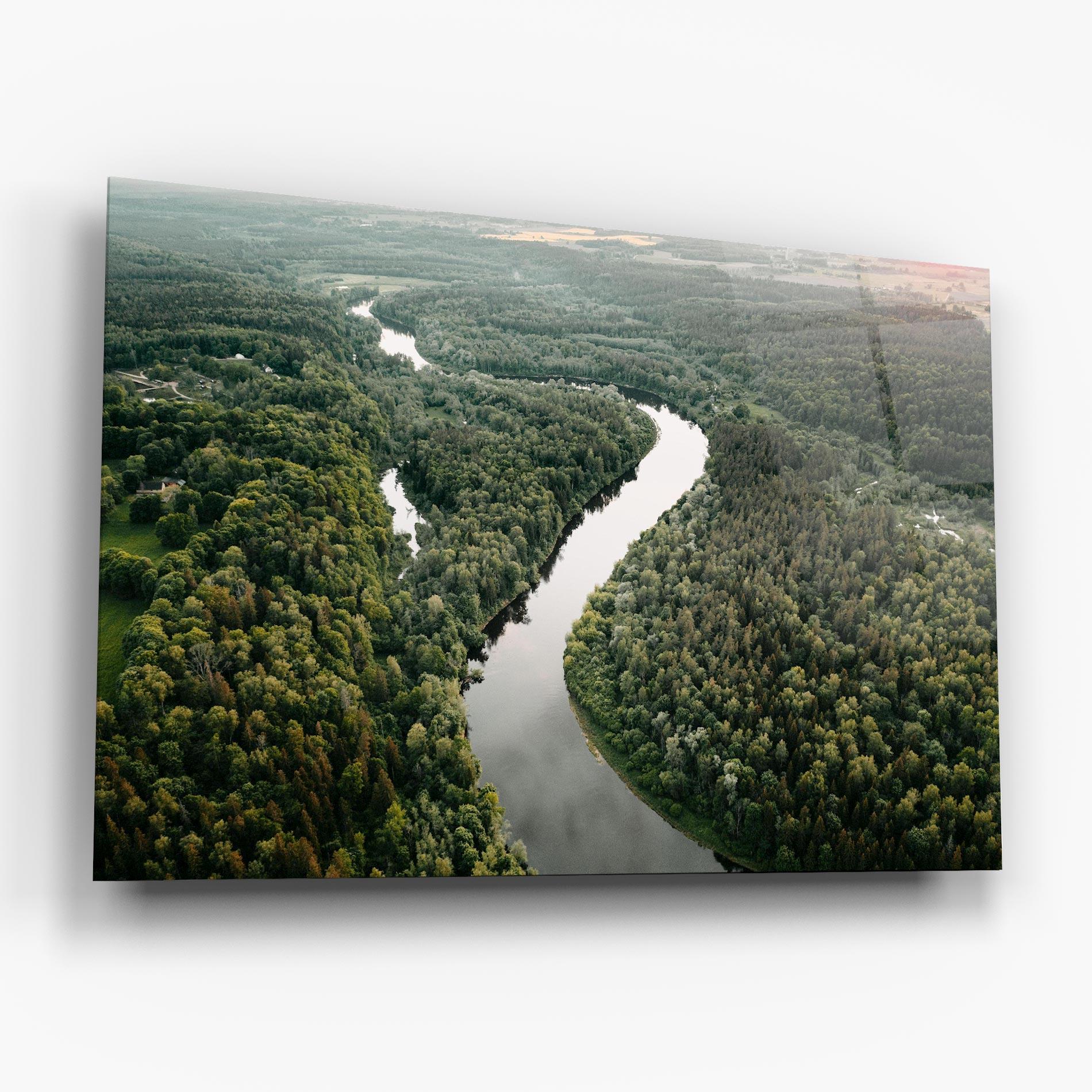 Üvegkép Forest Big River mockup 6