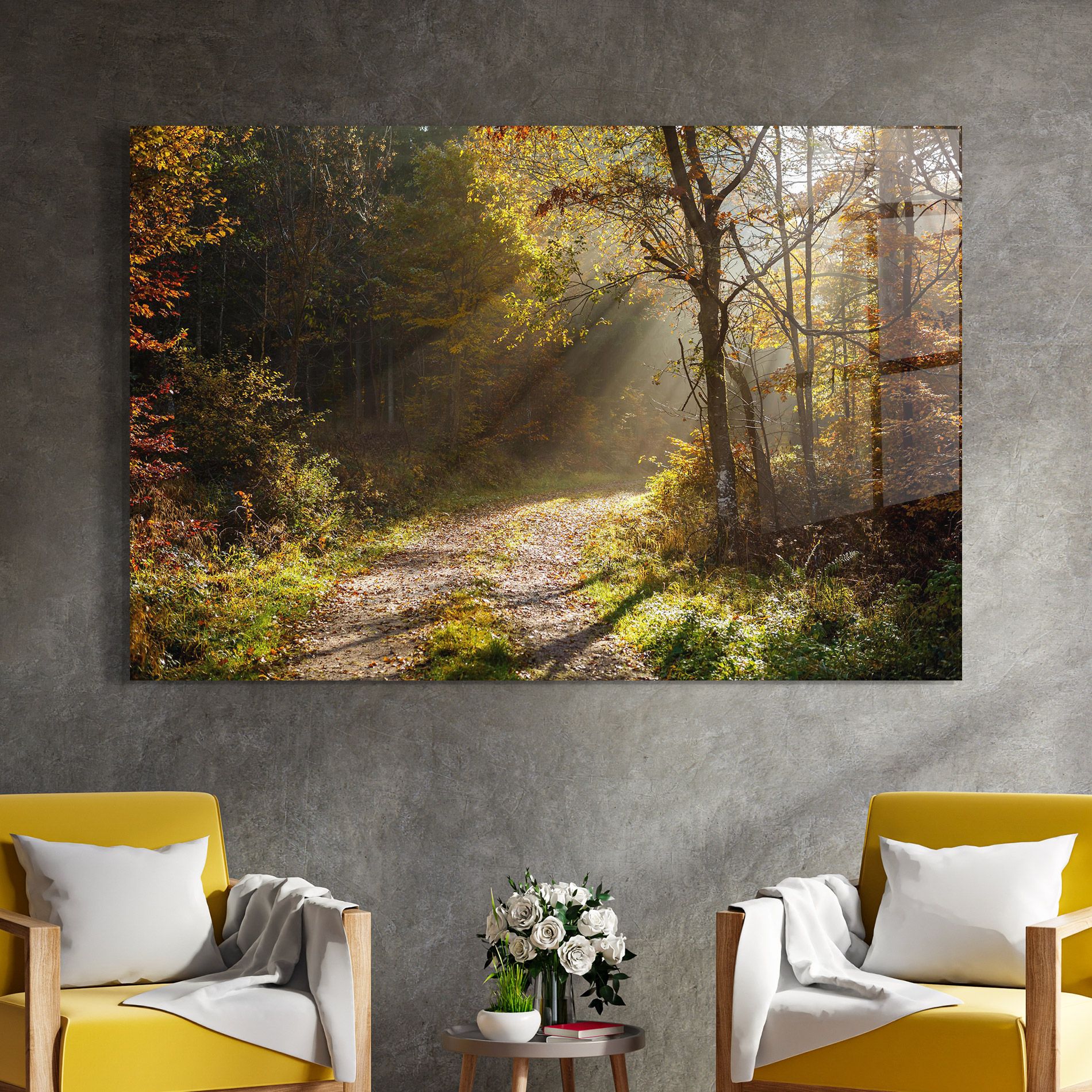 Autumn Trees Sun mockup 4