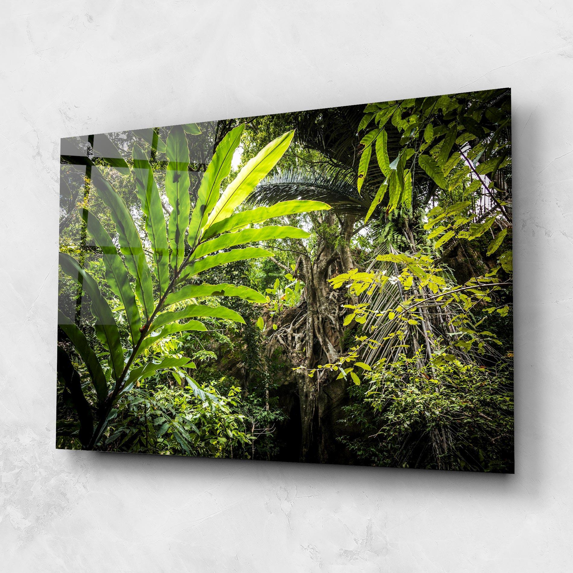 Üvegkép Big Leaf Forest mockup 1