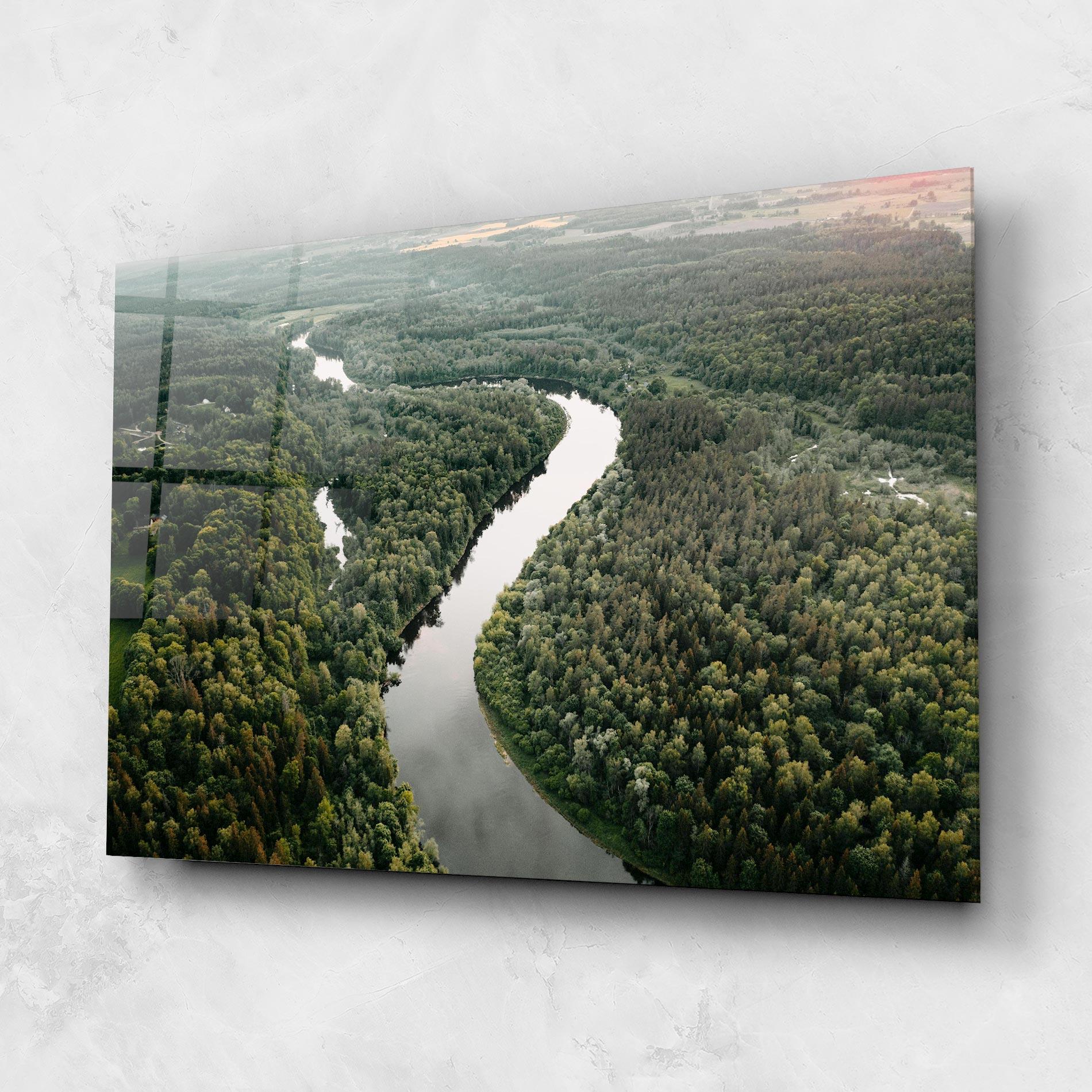 Üvegkép Forest Big River mockup 1