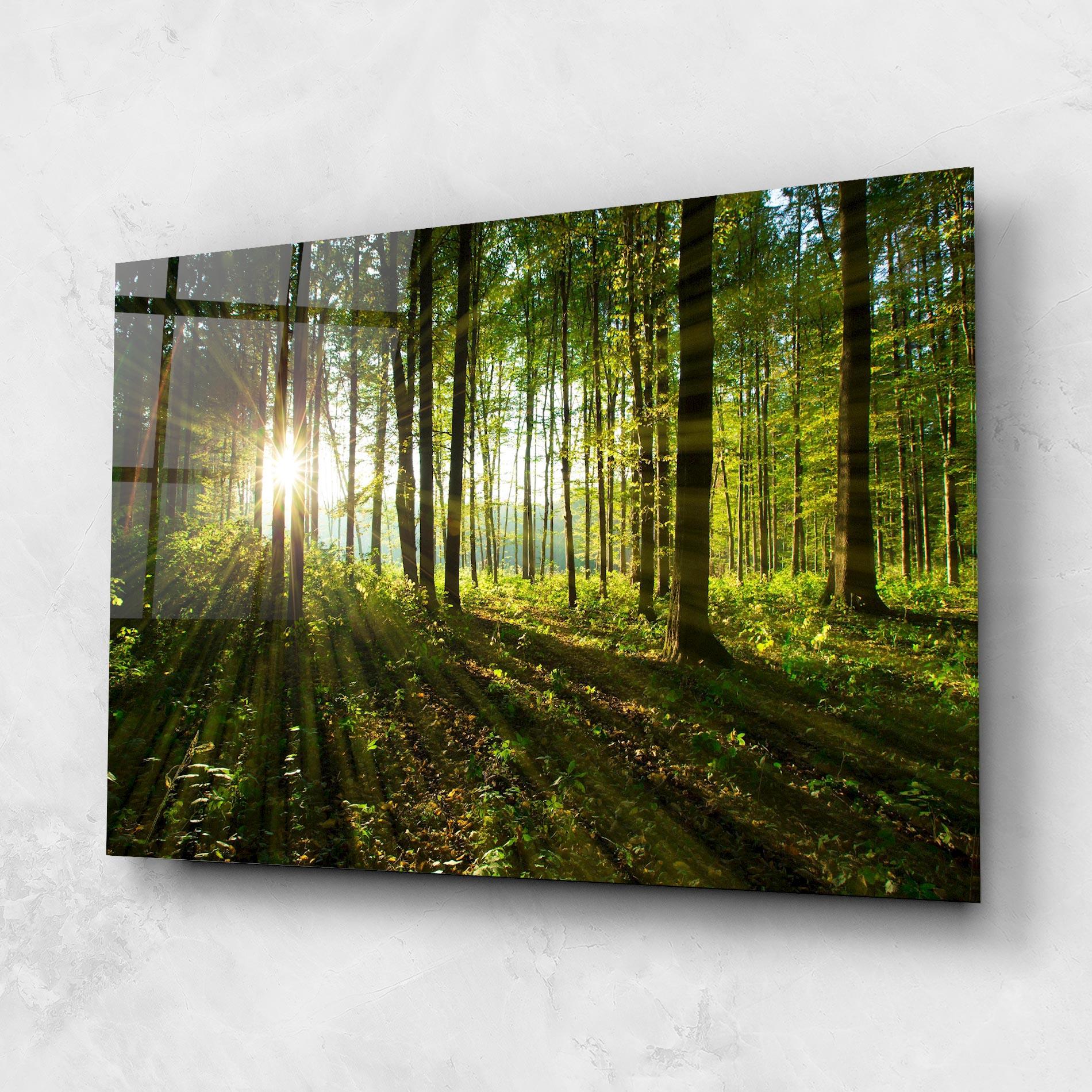 Üvegkép Green Light Forest mockup 1