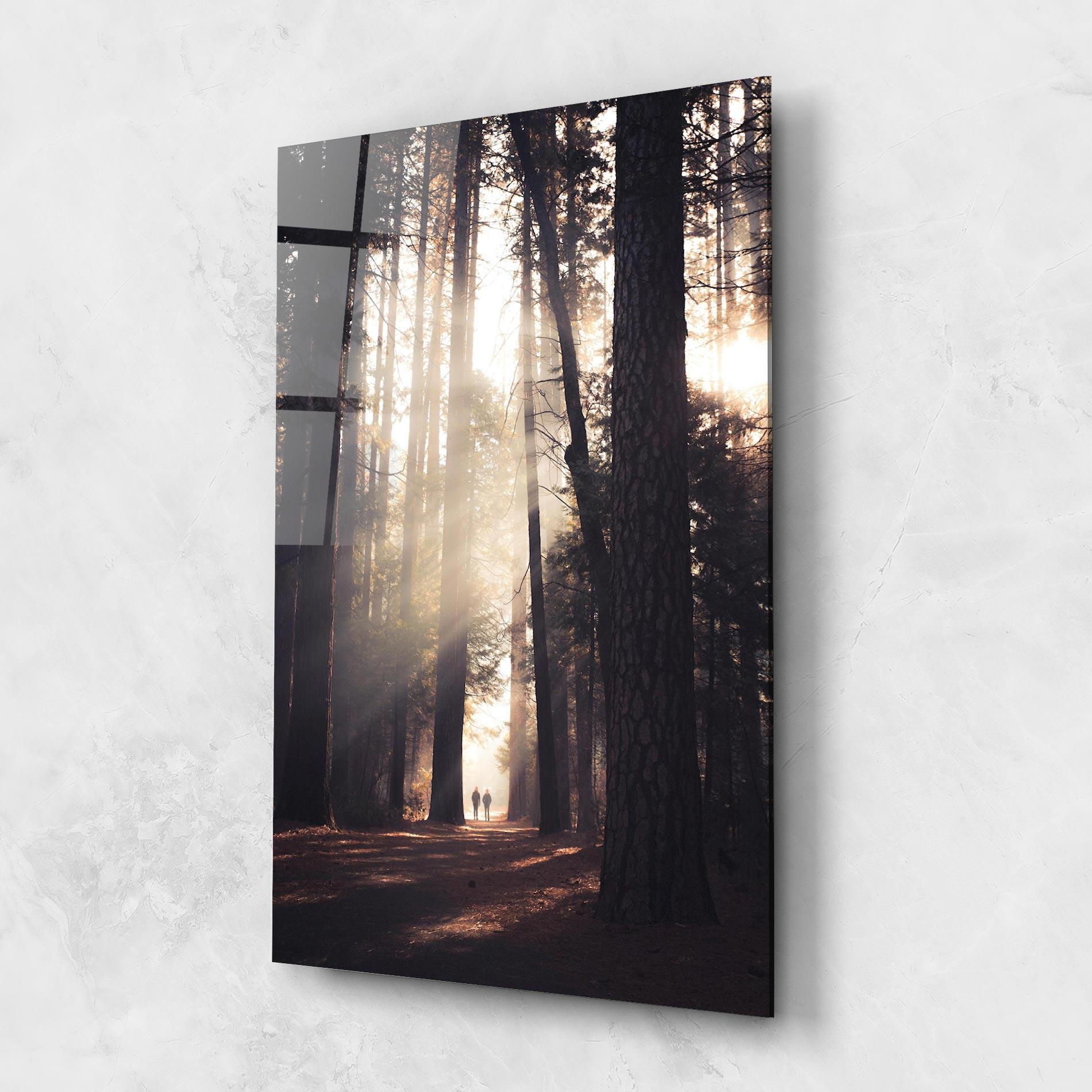 Üvegkép Foggy Couple Forest mockup 1