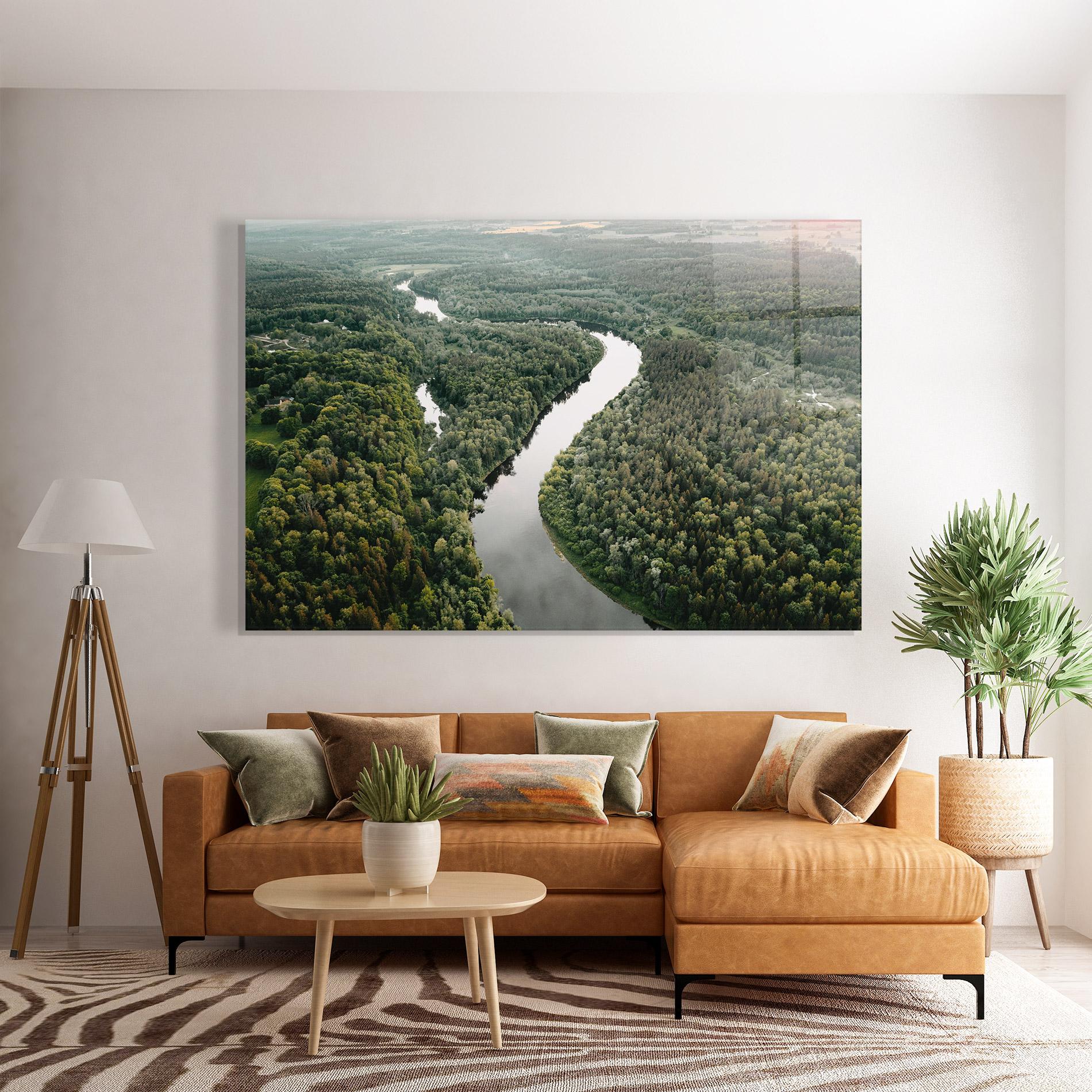 Üvegkép Forest Big River mockup 7