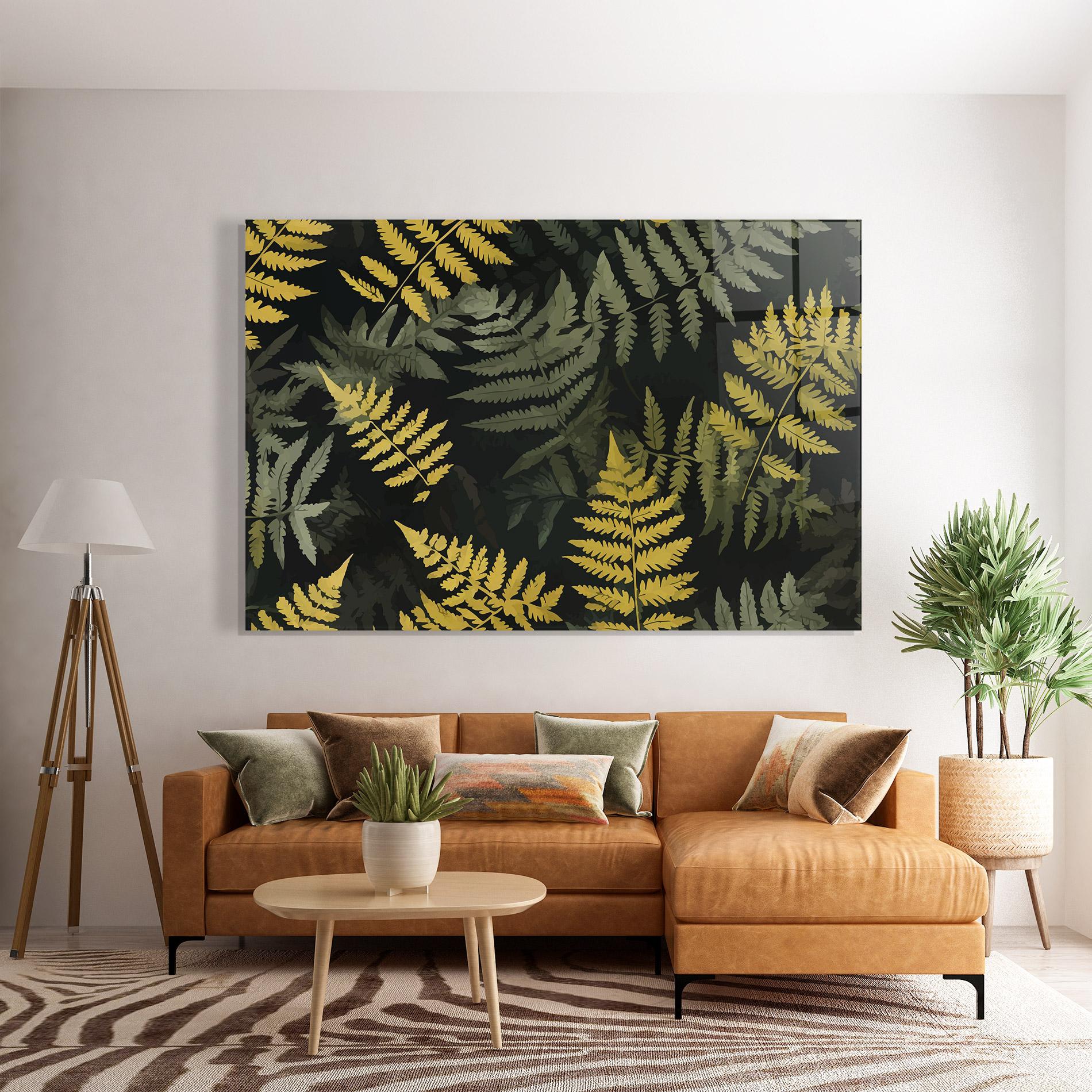 Üvegkép Yellow Leaves Forest mockup 7