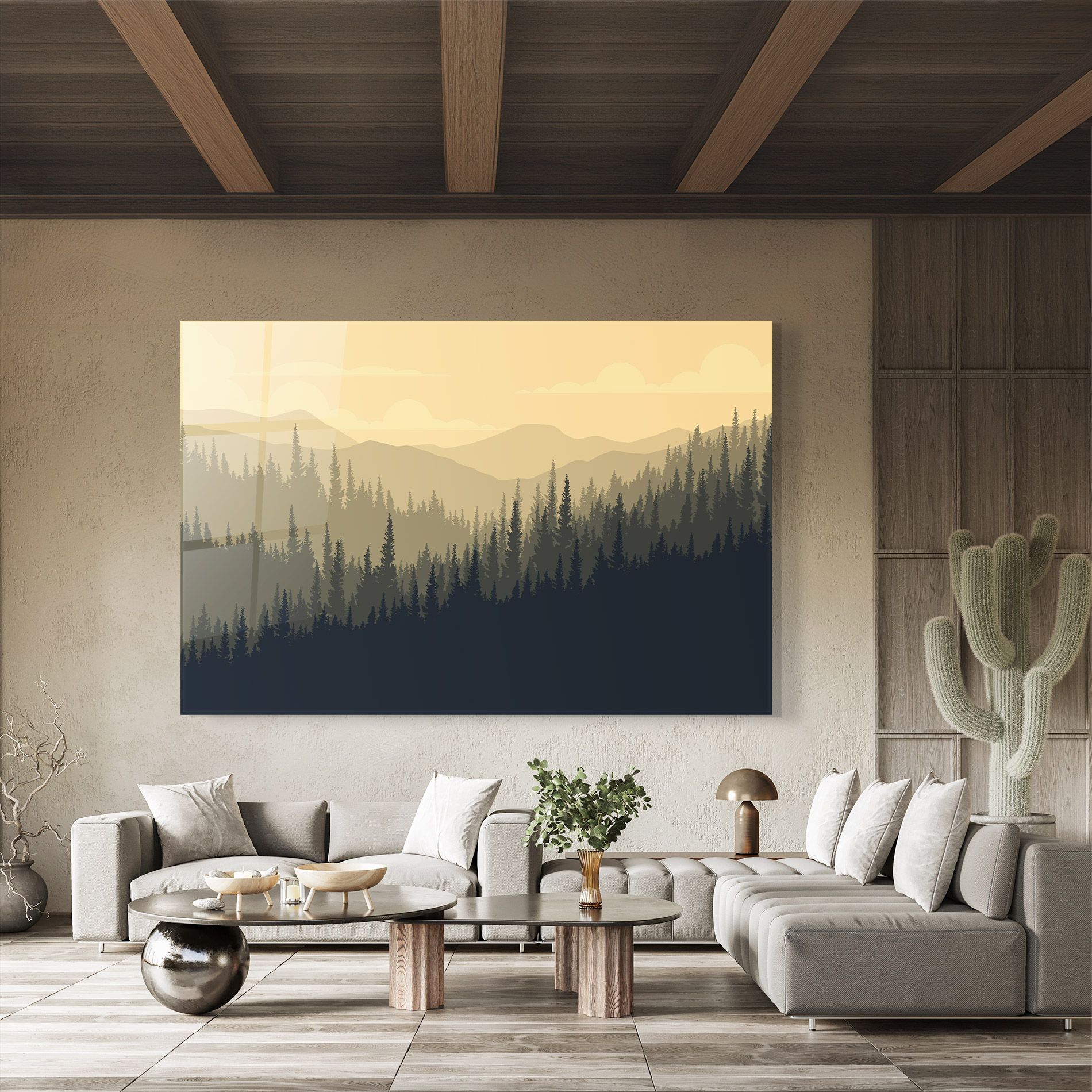 Cream Foggy Forest mockup 8