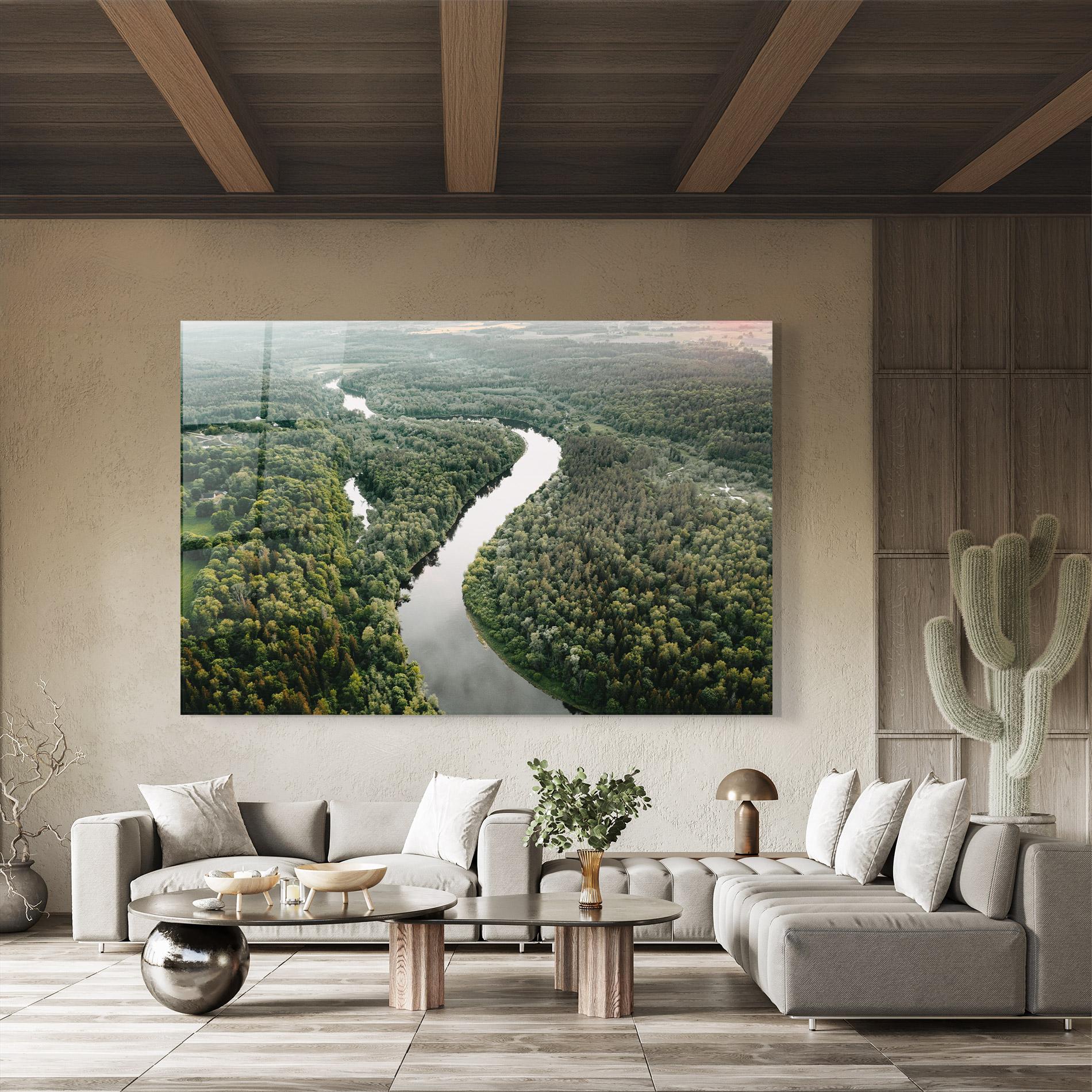 Üvegkép Forest Big River mockup 8
