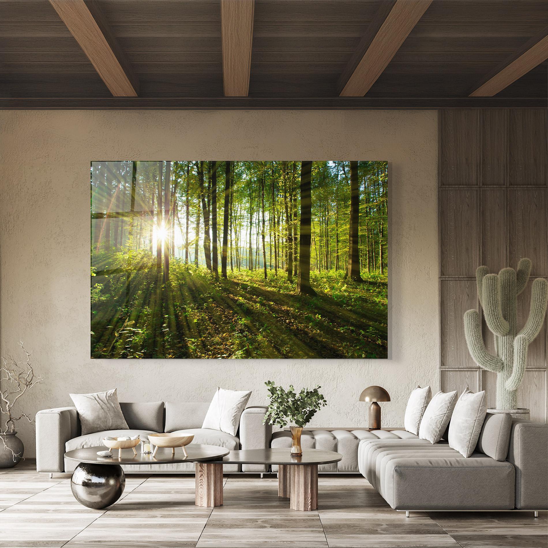 Üvegkép Green Light Forest mockup 8