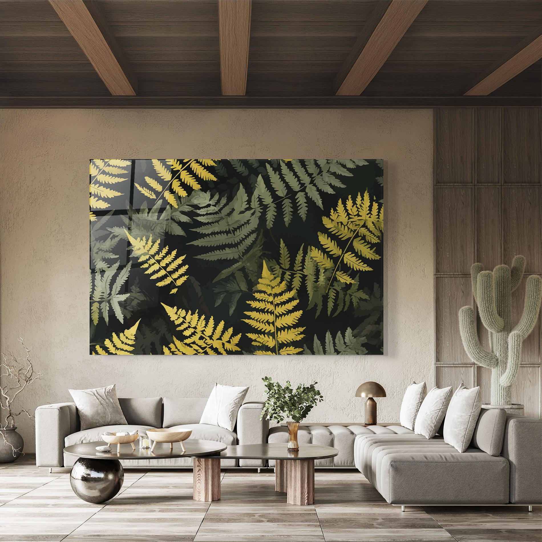 Üvegkép Yellow Leaves Forest mockup 8