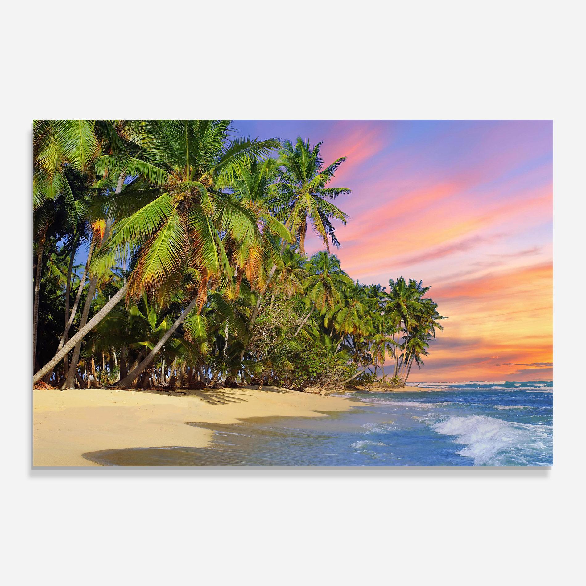 Üvegkép Coconut Tree Sunset mockup 0