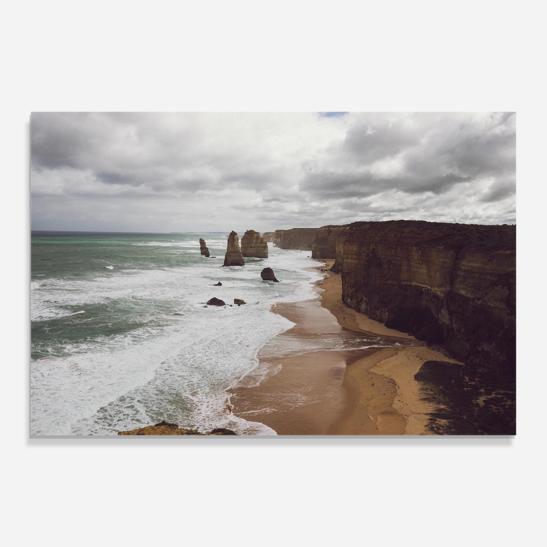 Üvegkép Grey Clouds Beach mockup 0