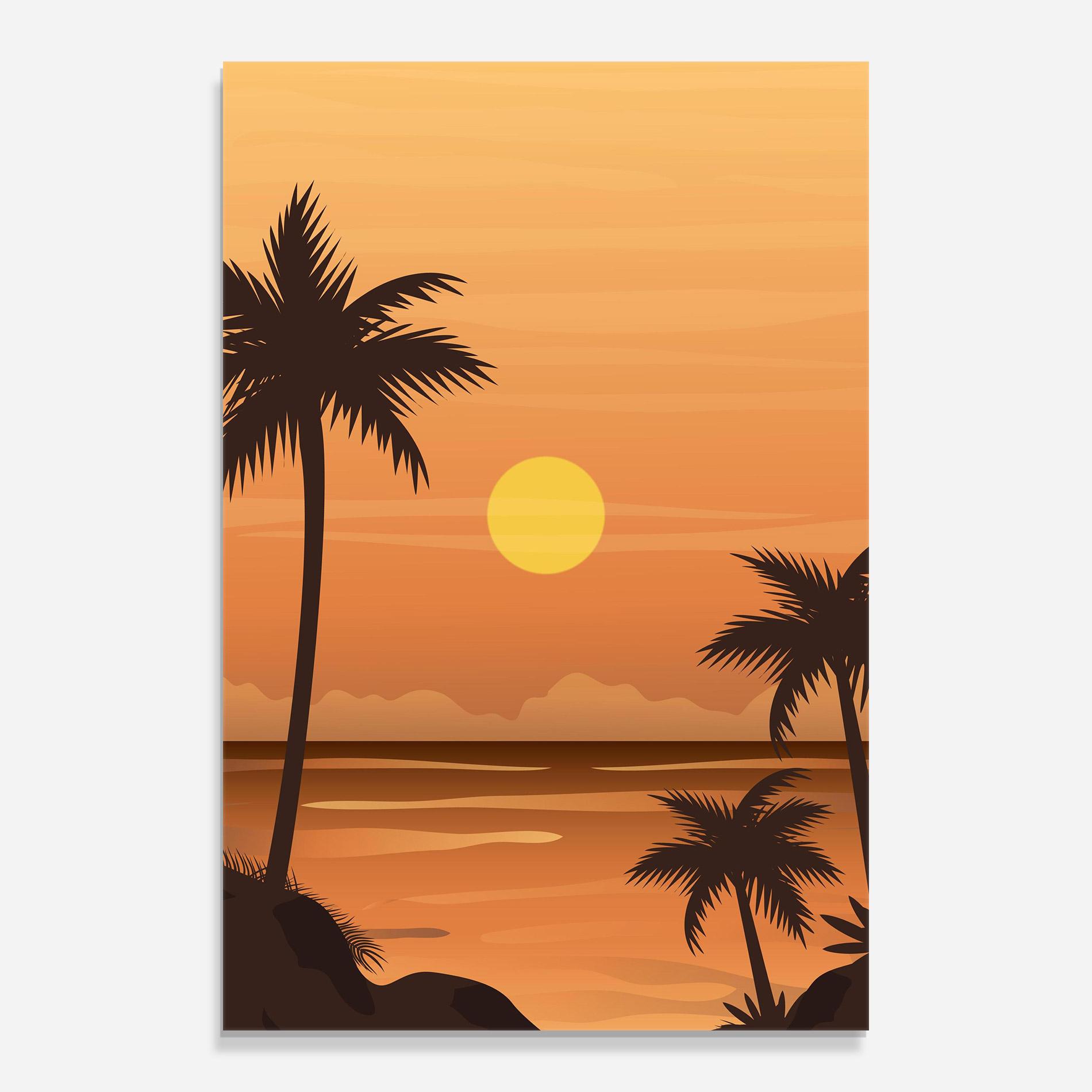 Üvegkép Sunset Beach 01 mockup 0