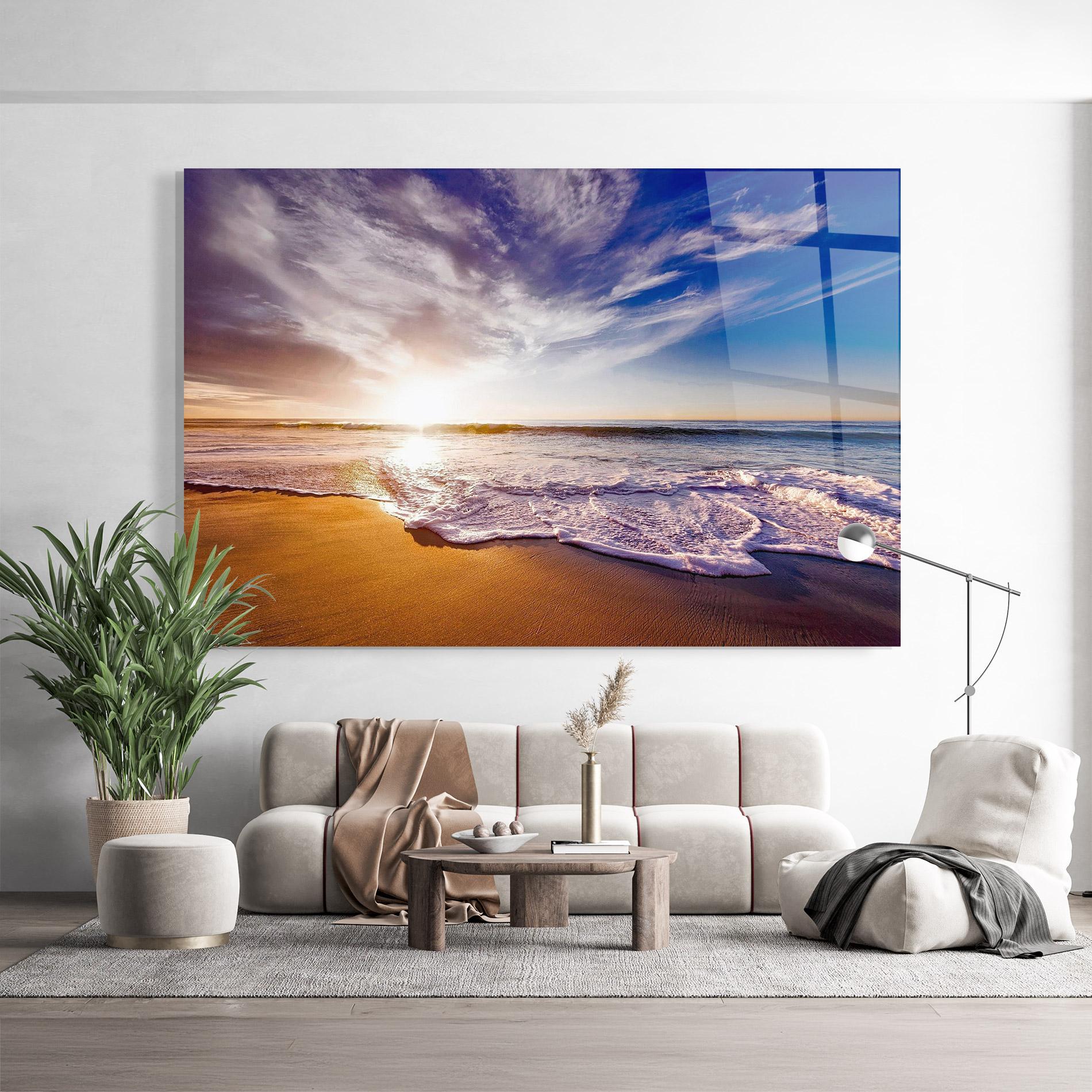 Üvegkép Beach Sunrise mockup 9