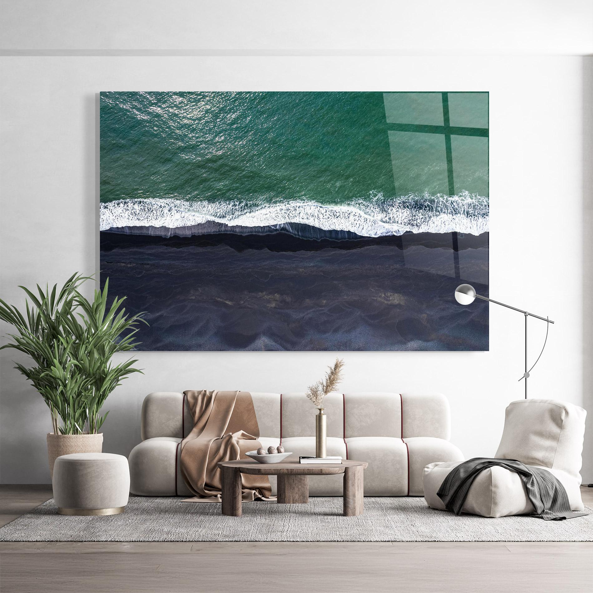 Üvegkép Green Blue Beach mockup 9