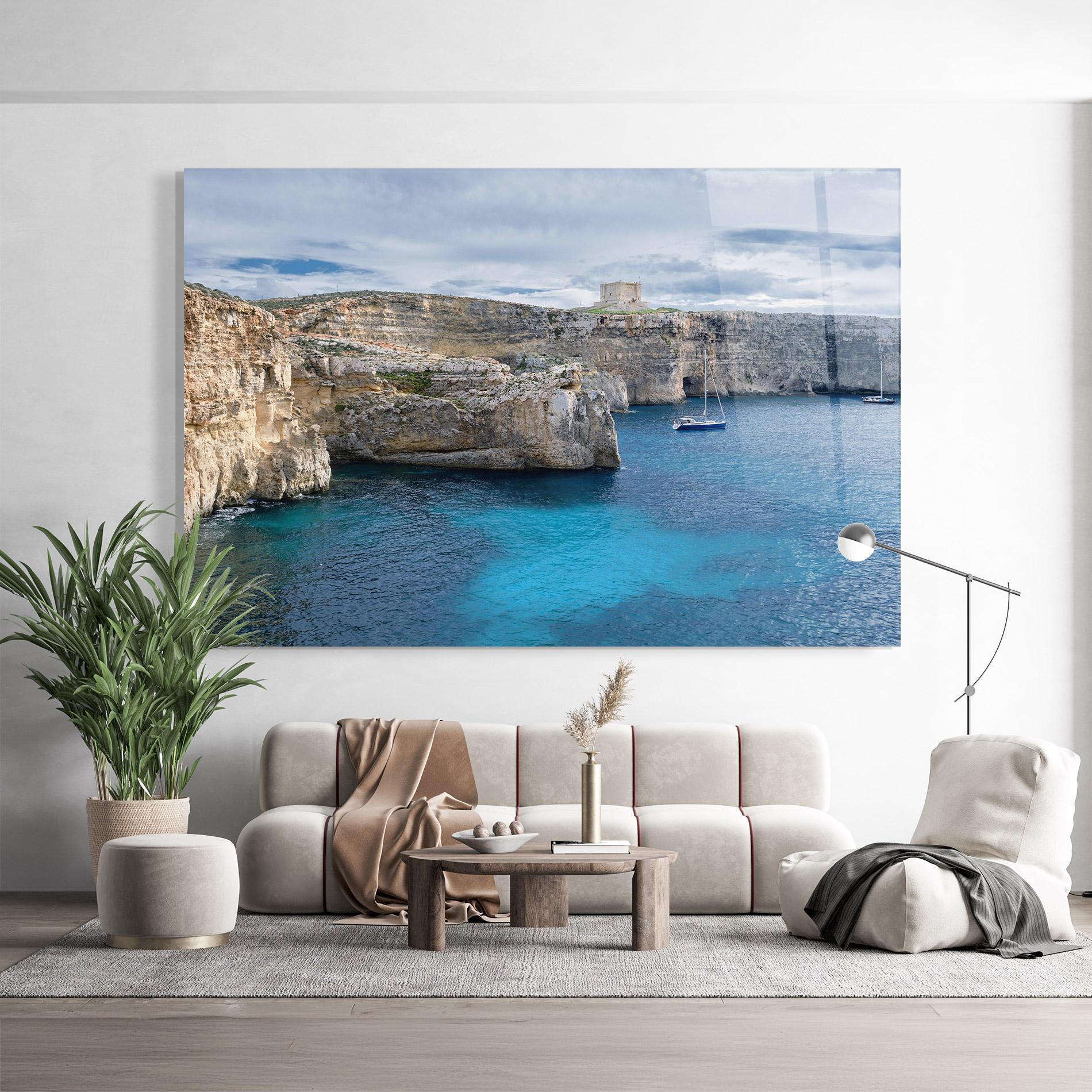 Üvegkép Island Landscape mockup 9