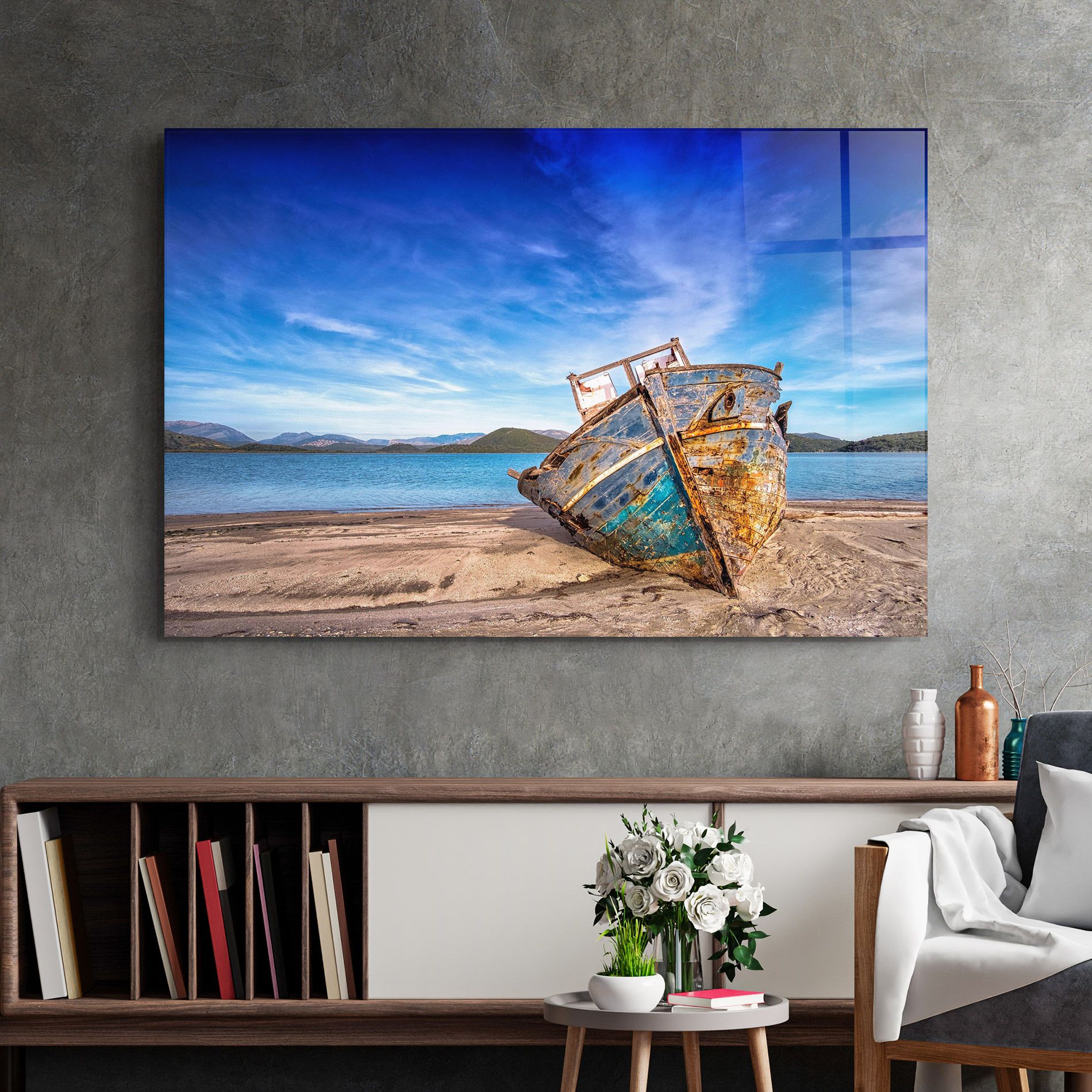 Boat Blue Sky mockup 2