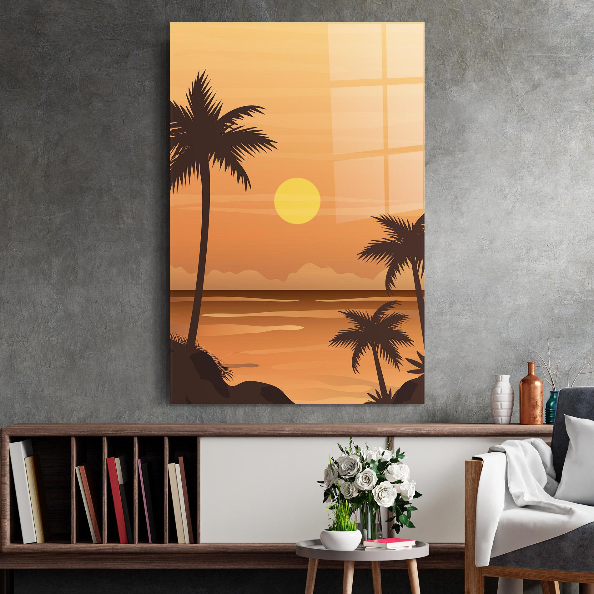 Üvegkép Sunset Beach 01 mockup 2