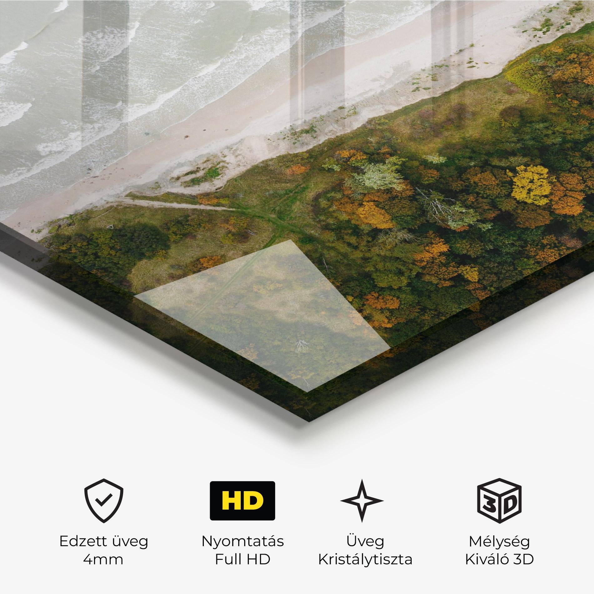 Üvegkép Forest Waves mockup 3