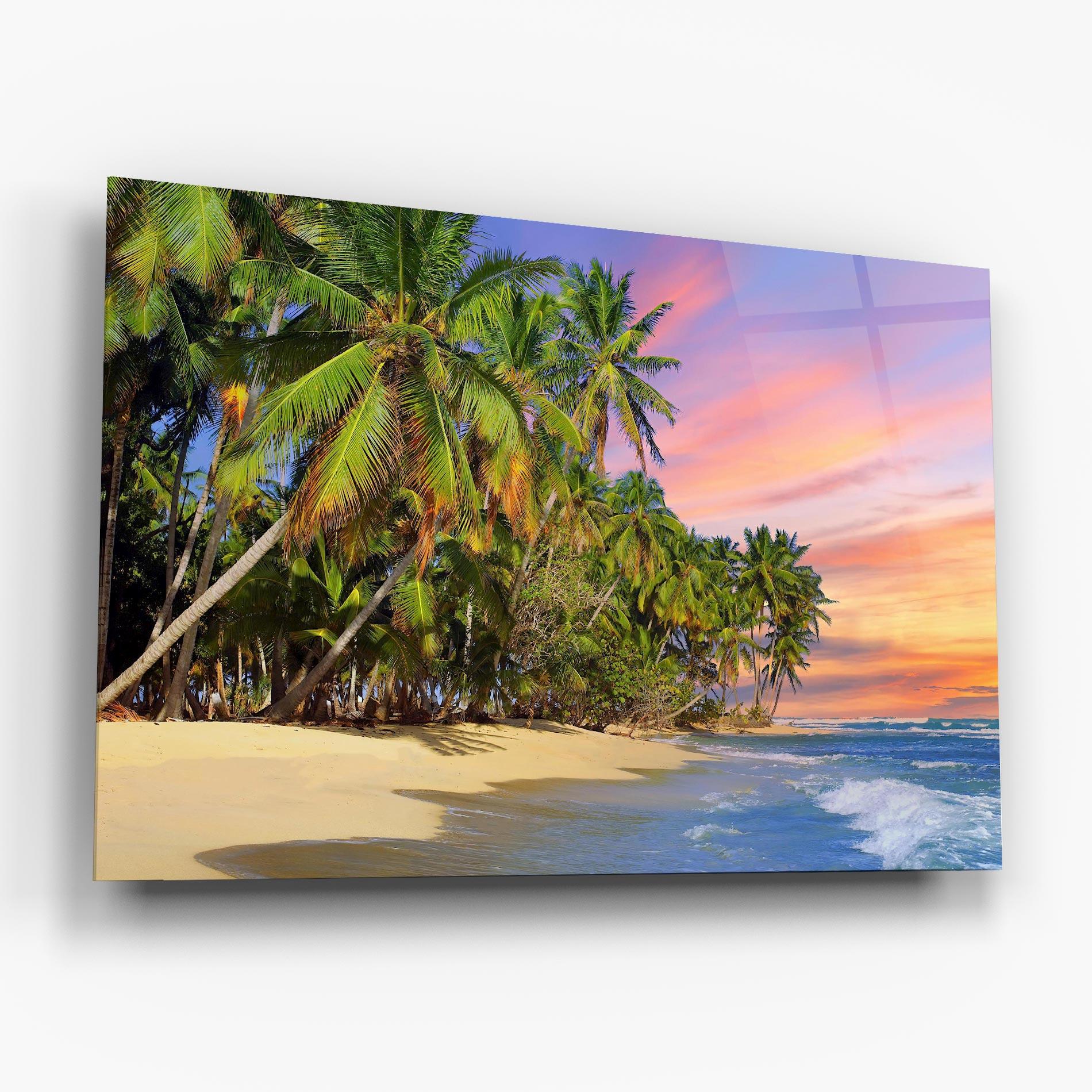 Üvegkép Coconut Tree Sunset mockup 6