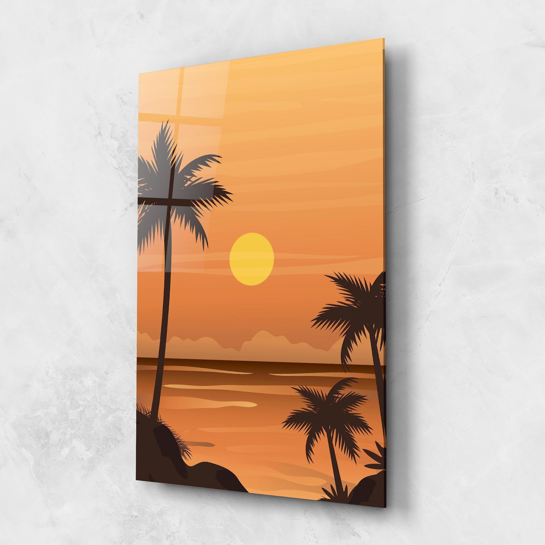 Üvegkép Sunset Beach 01 mockup 1