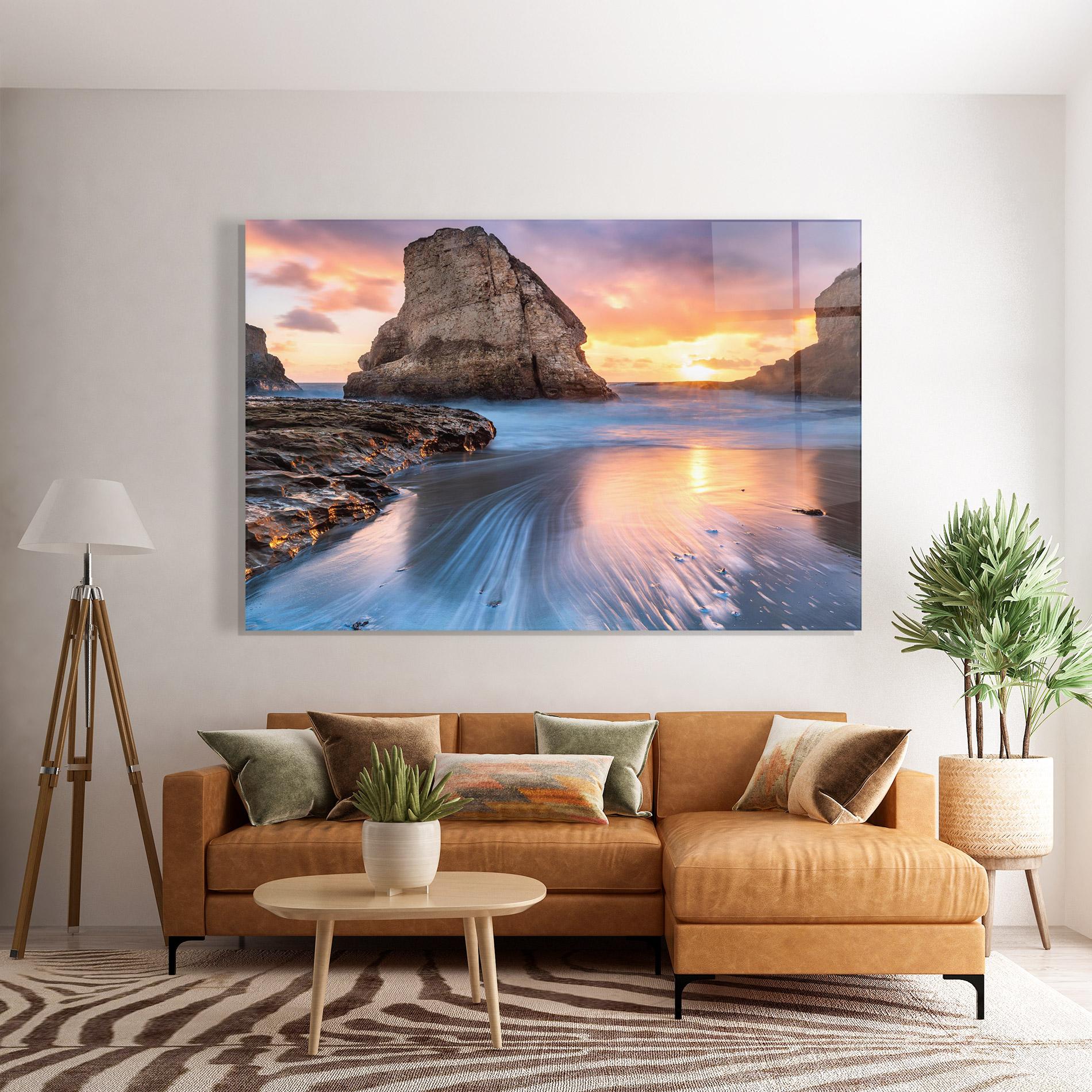 Üvegkép Blue Sunset Beach mockup 7