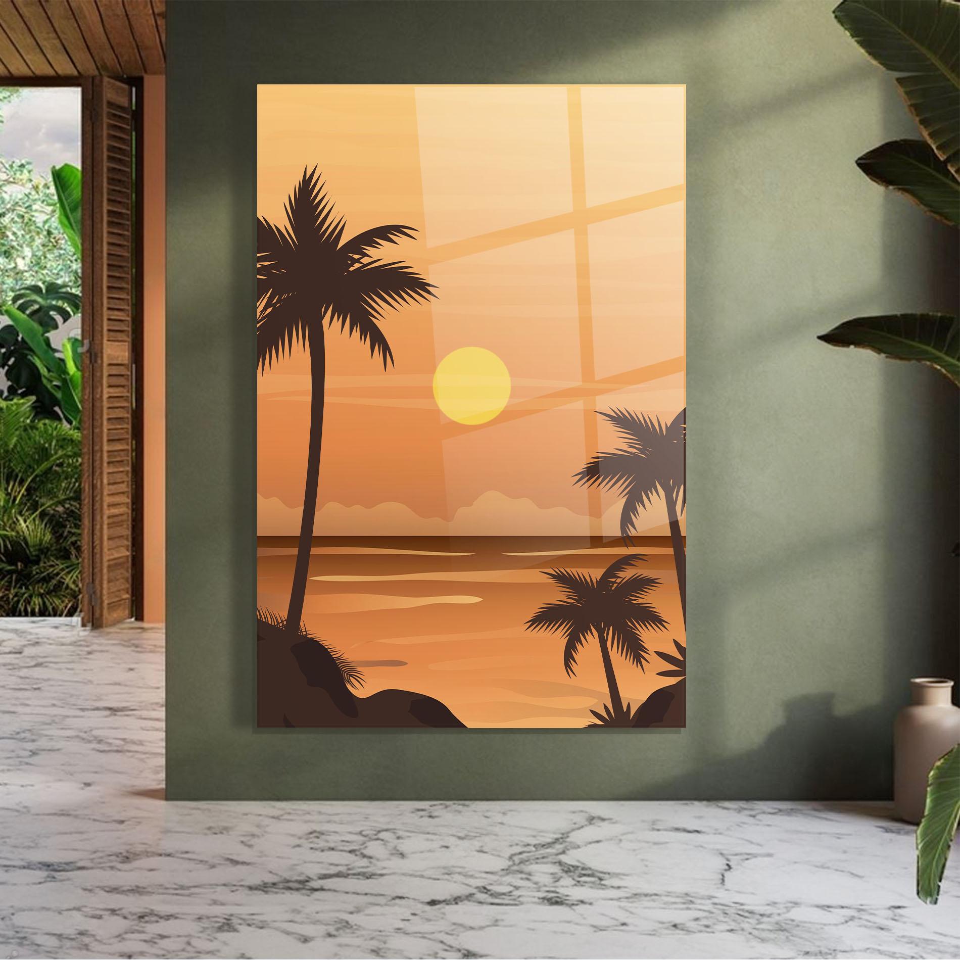 Üvegkép Sunset Beach 01 mockup 7