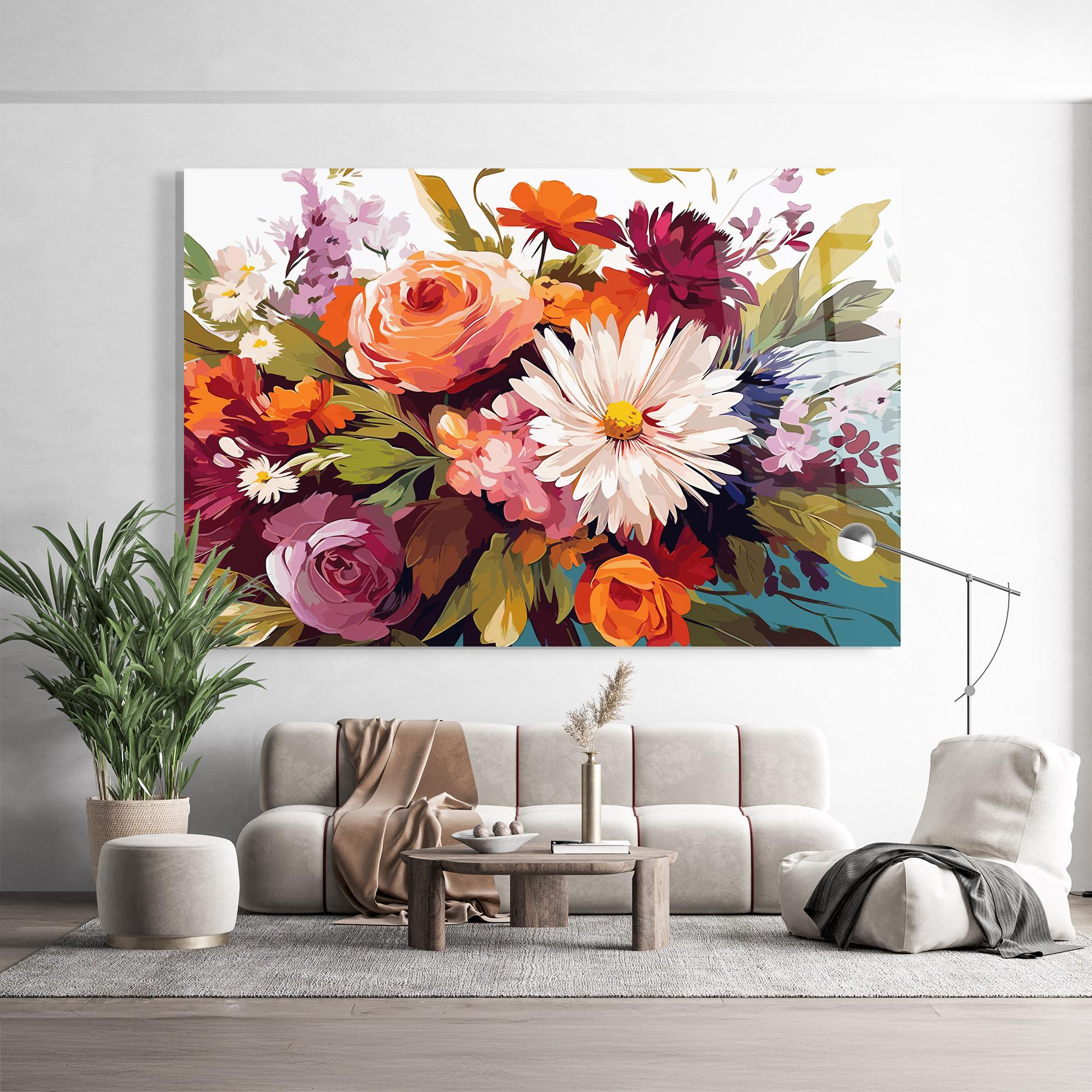 Üvegkép Cream Orange Spring mockup 9