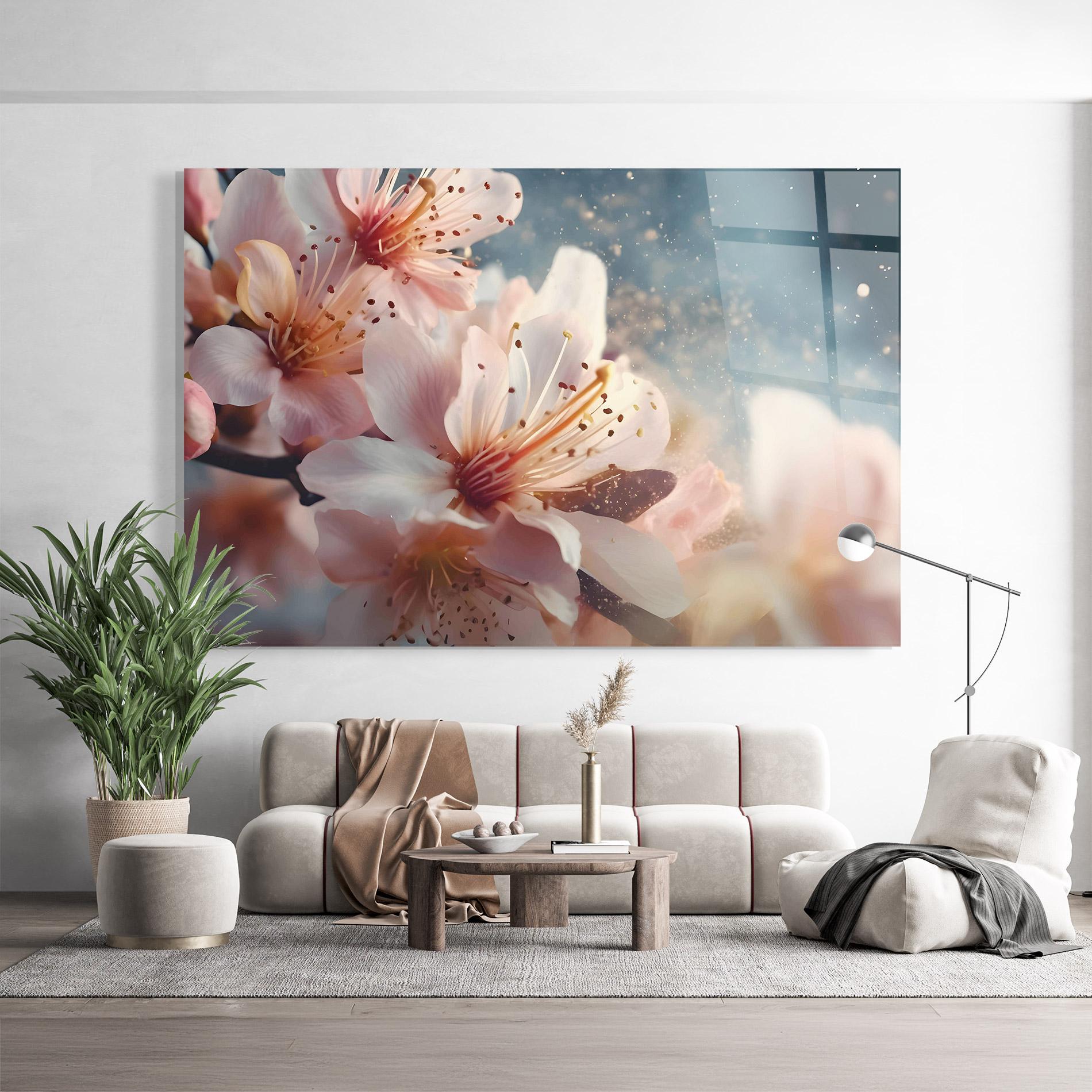 Üvegkép Flower Spring Art mockup 9