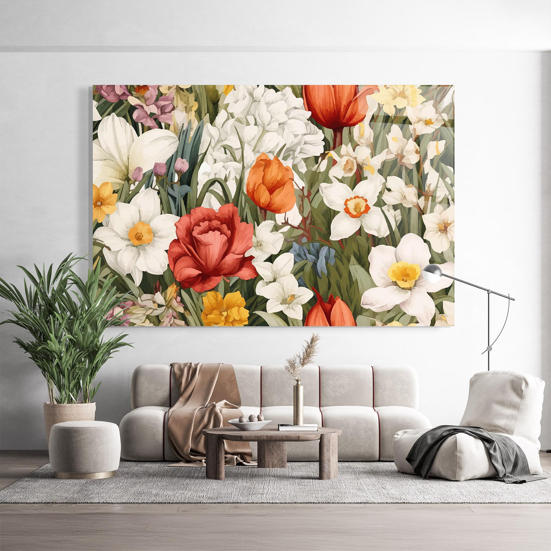 Üvegkép Orange Red Spring mockup 9