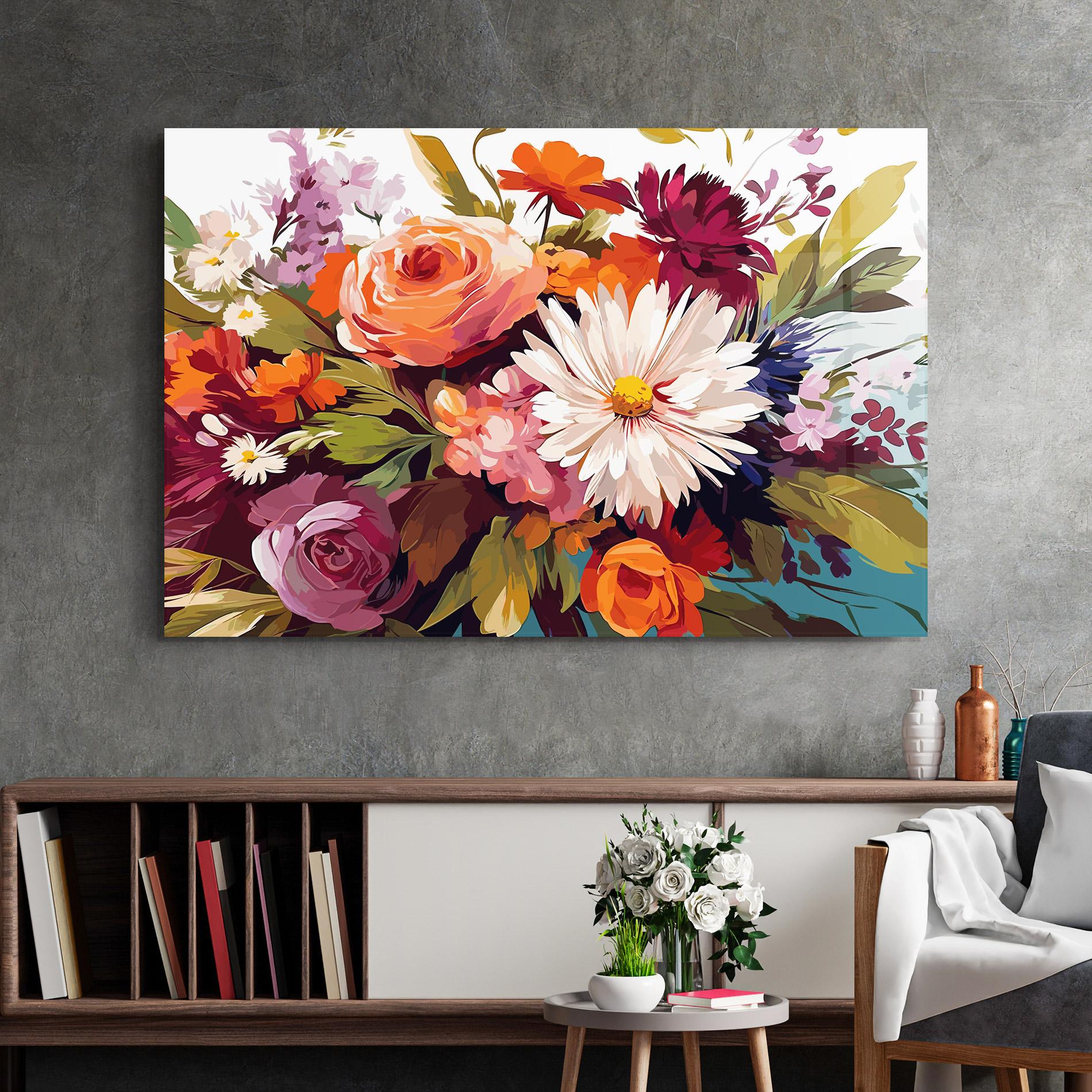 Üvegkép Cream Orange Spring mockup 2