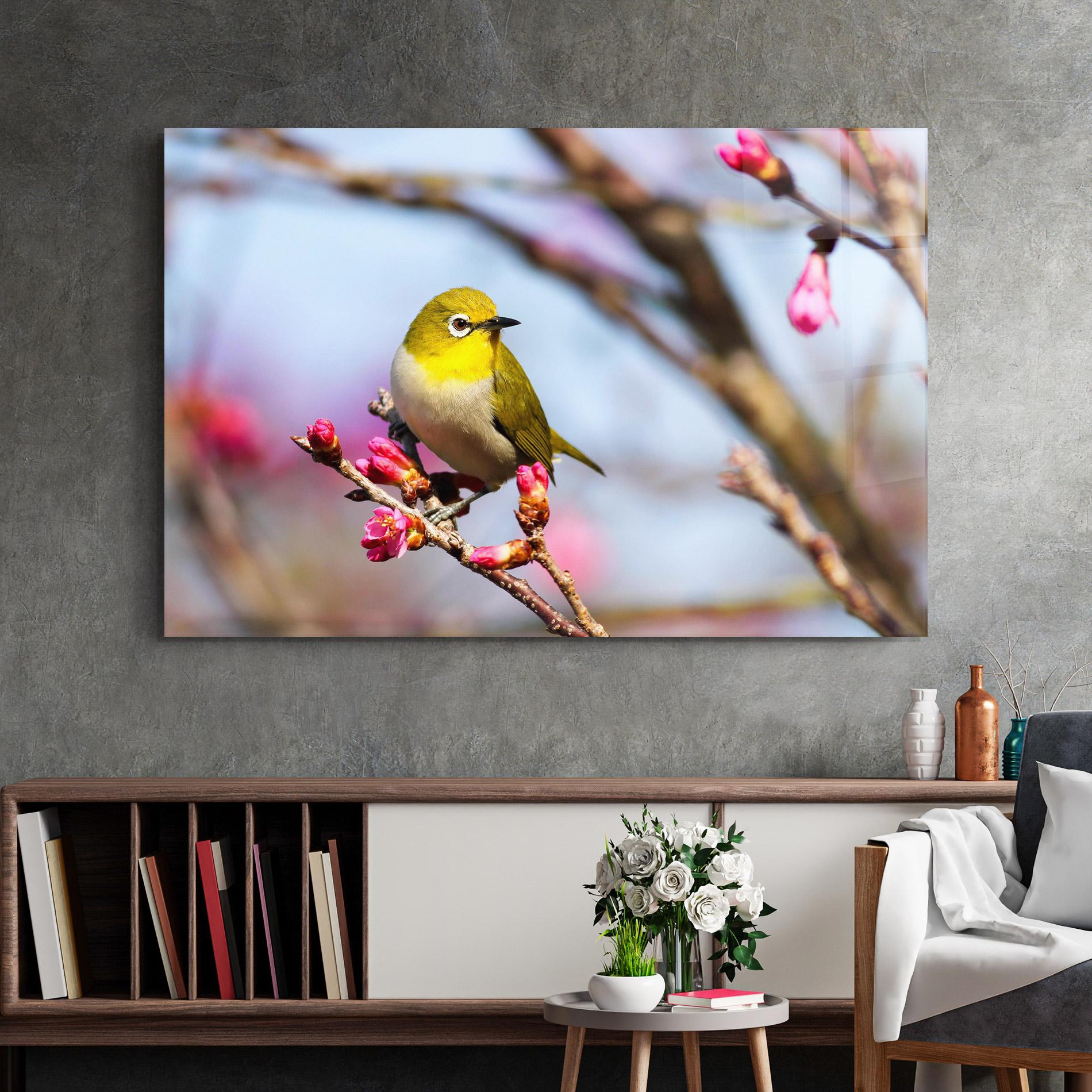 Üvegkép Cute Pink Flower Buds mockup 2