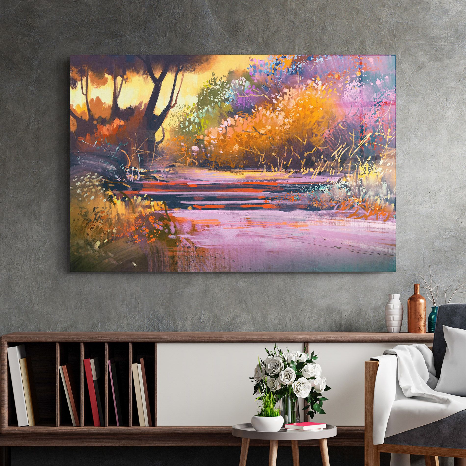 Landscape Colorful Trees mockup 2