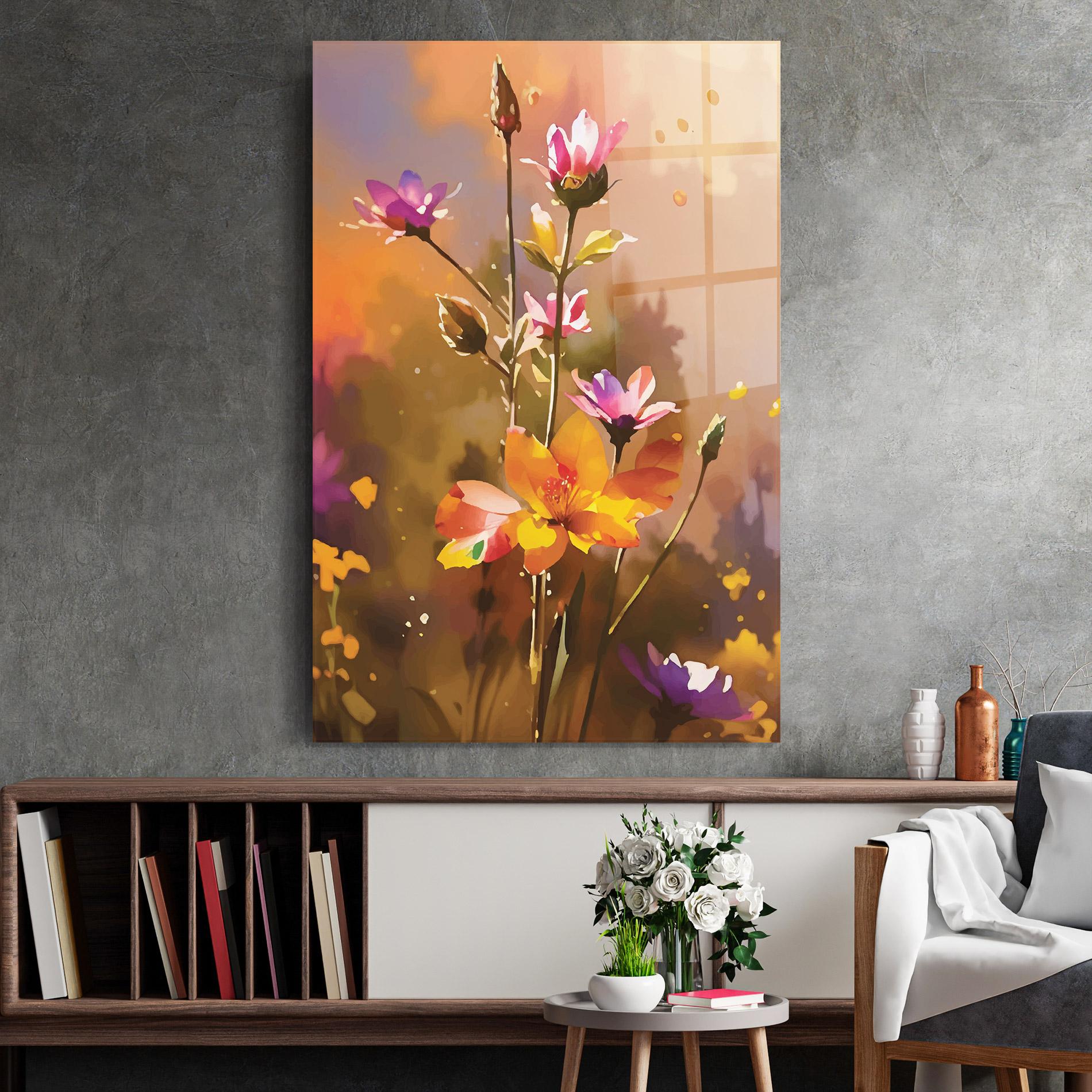 Üvegkép Orange Pink Spring mockup 2