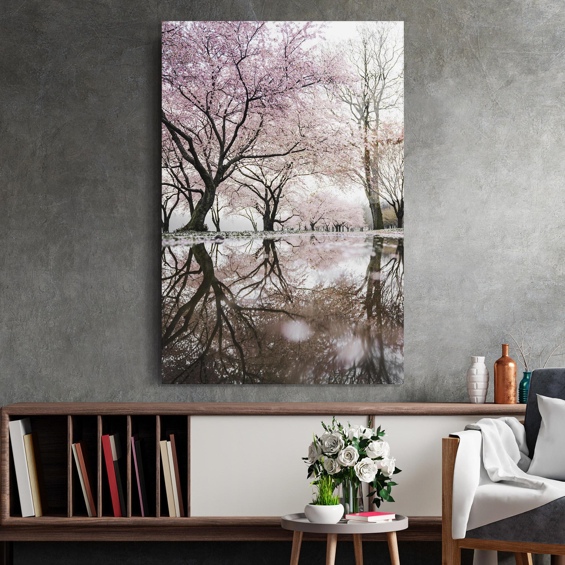 Üvegkép Pretty Pink Spring Tree mockup 2