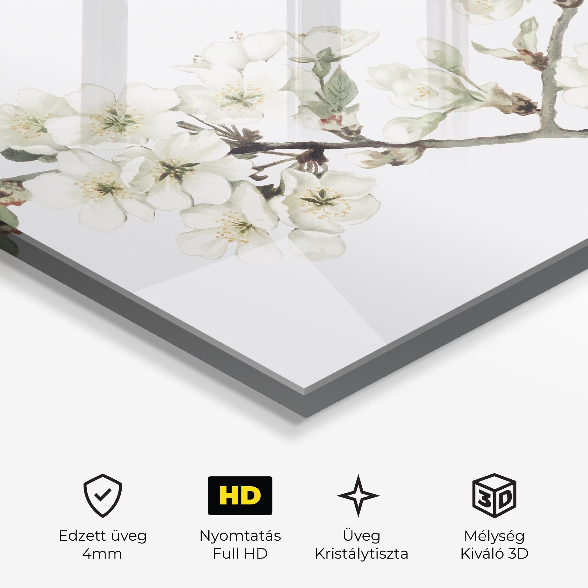 Üvegkép Bee Spring Flower mockup 3