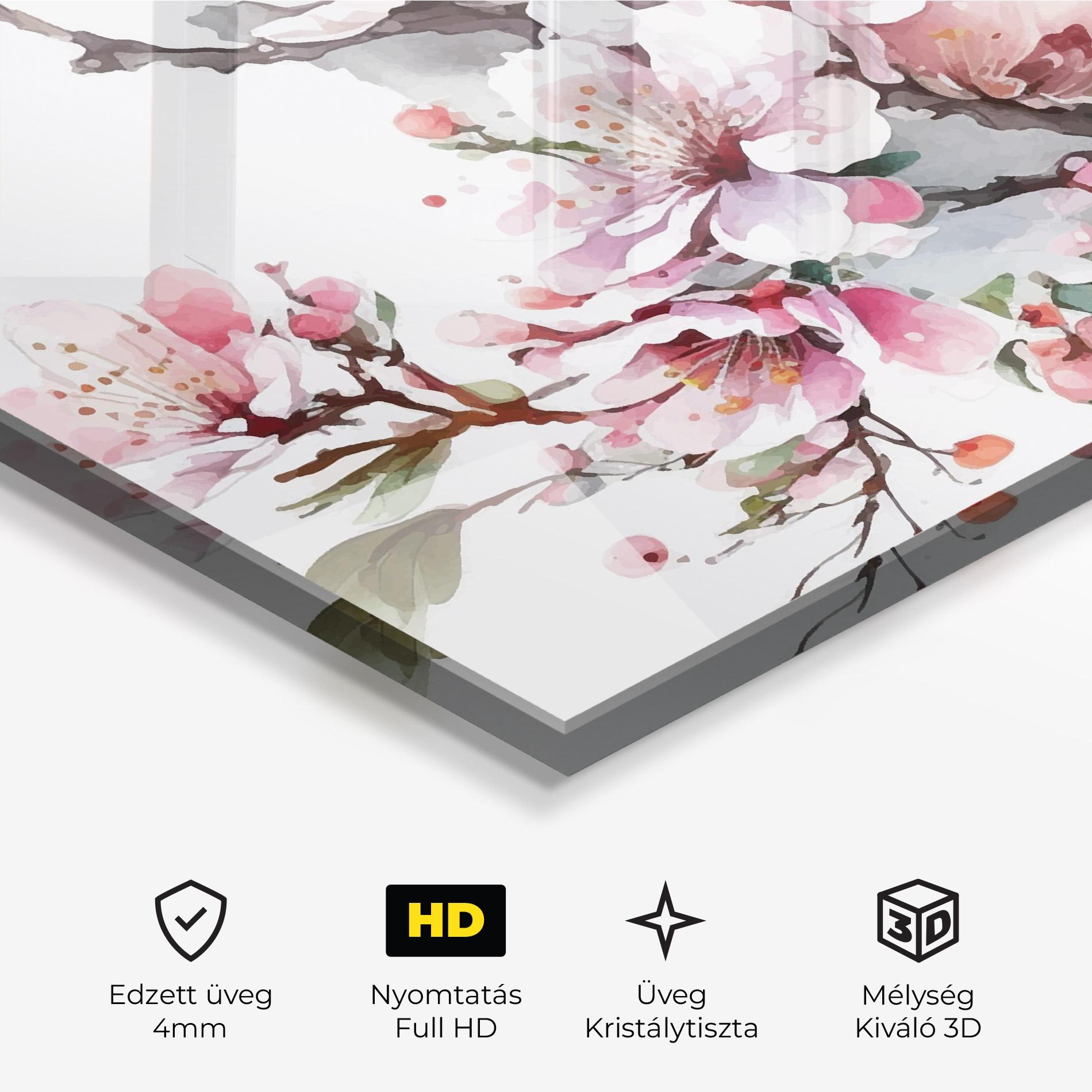 Üvegkép Cherry Spring Flower mockup 3