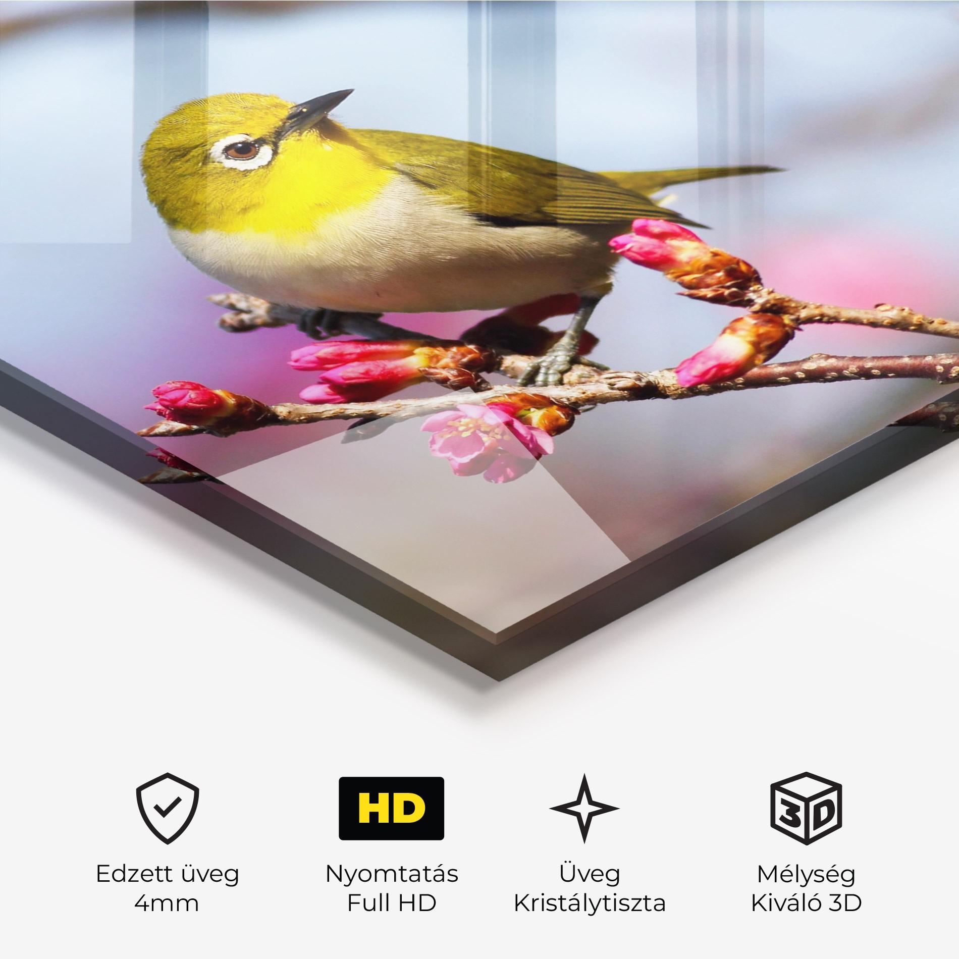 Üvegkép Cute Pink Flower Buds mockup 3