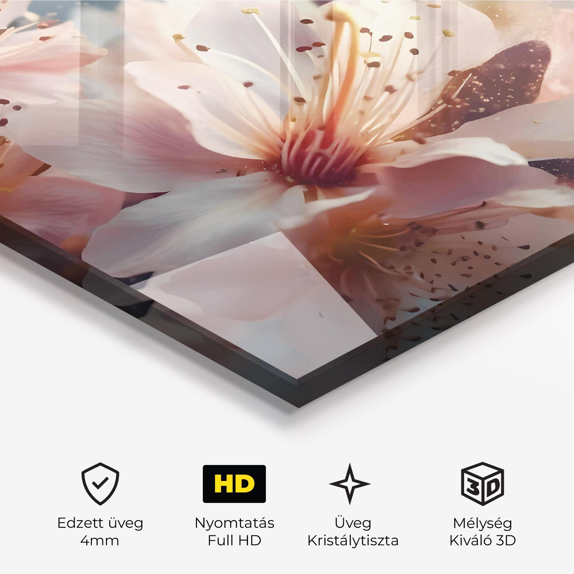 Üvegkép Flower Spring Art mockup 3