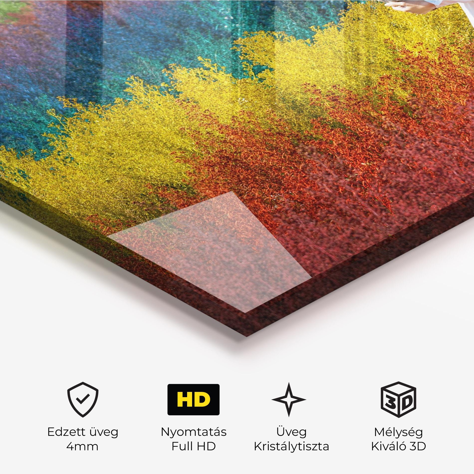 Üvegkép Holding Spring Flowers mockup 3