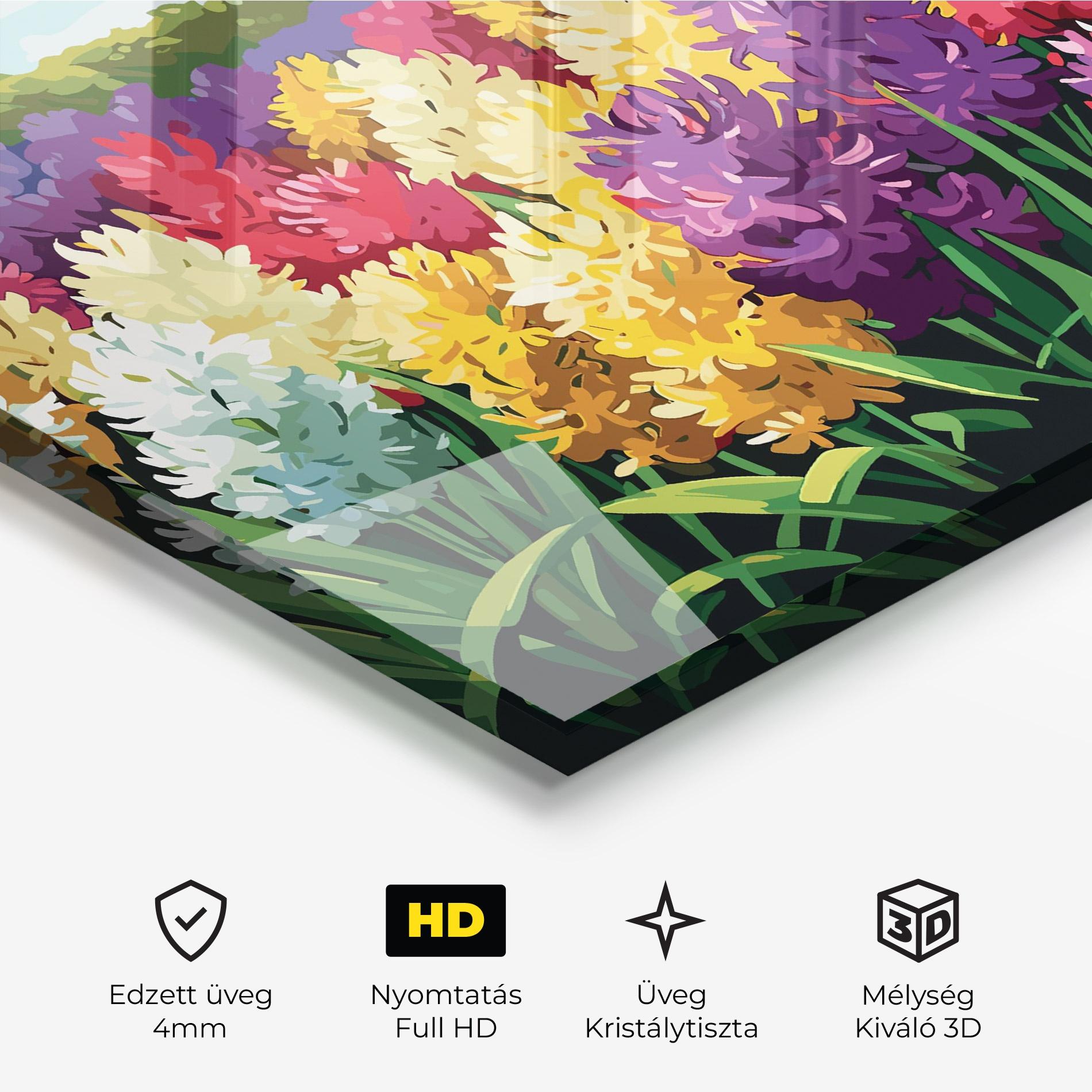 Üvegkép Pretty Colorful Spring mockup 3