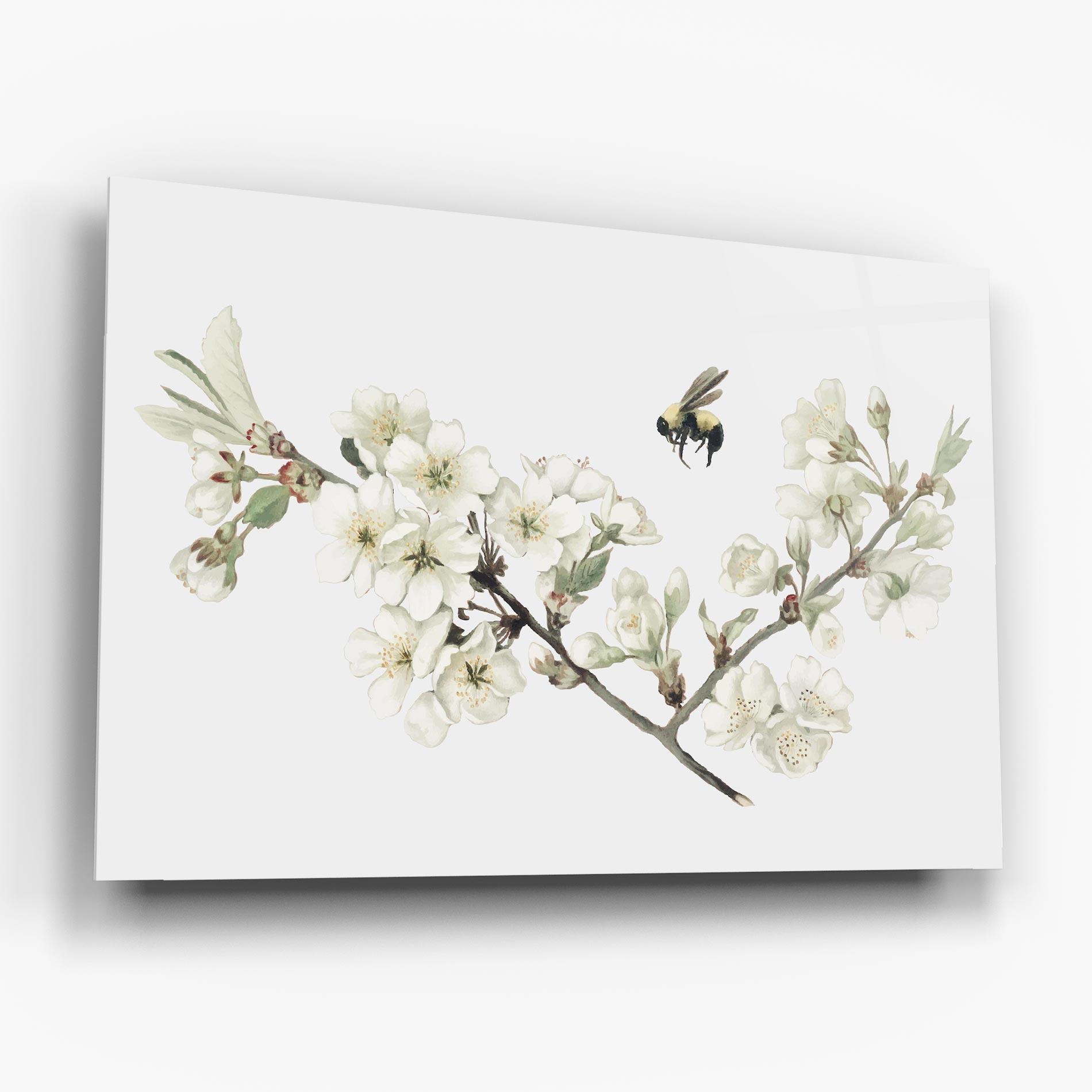 Üvegkép Bee Spring Flower mockup 6