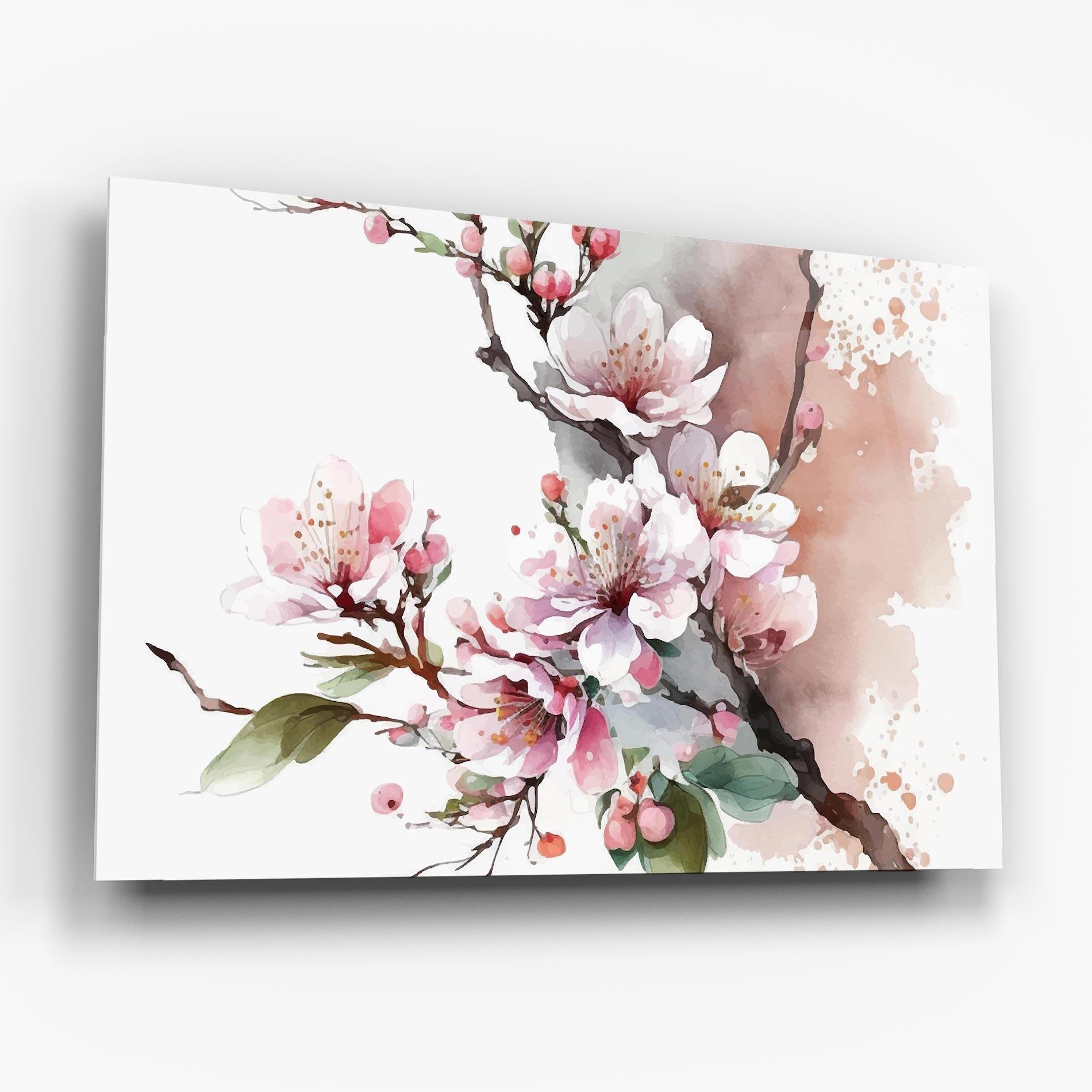 Üvegkép Cherry Spring Flower mockup 6