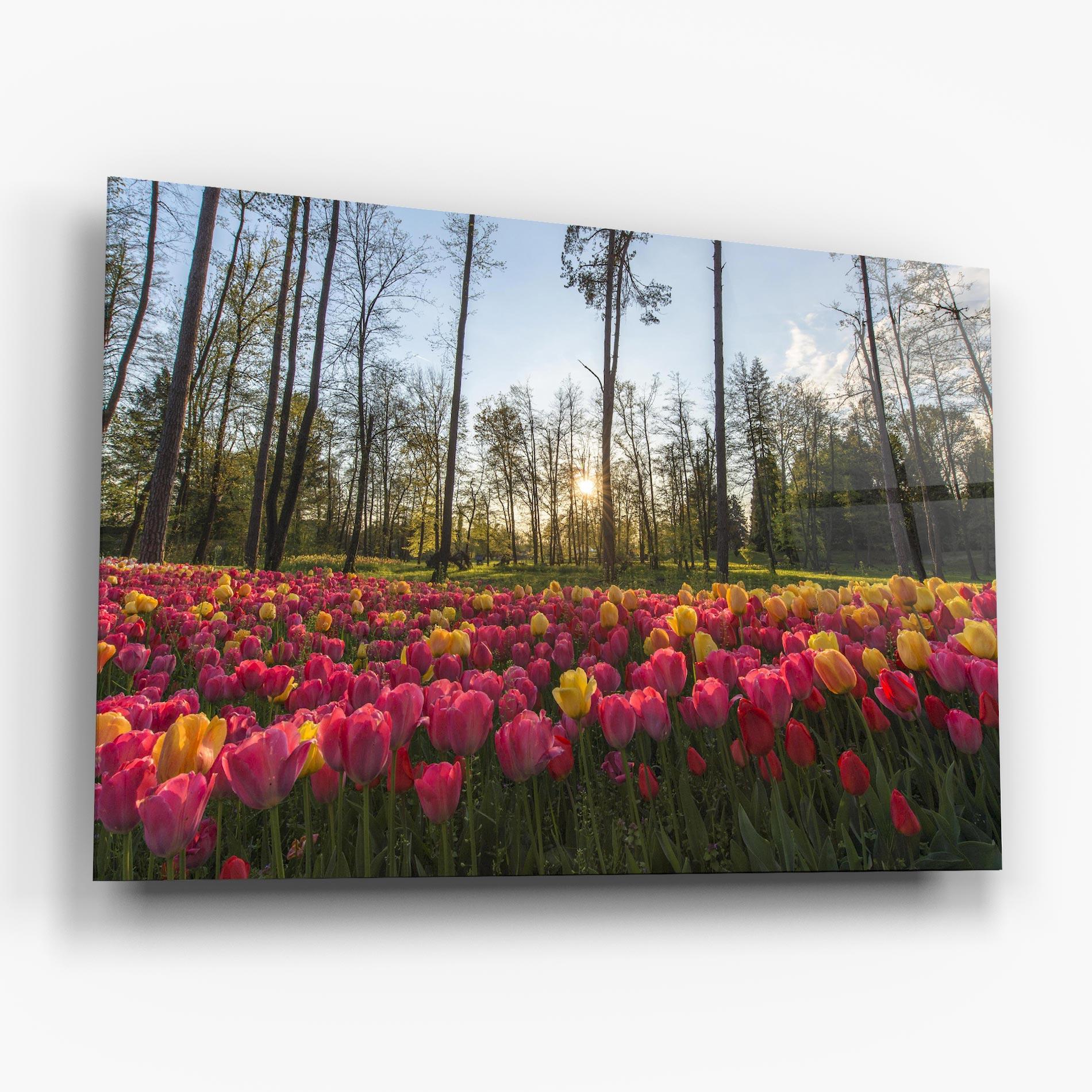 Üvegkép Pretty Spring Flowers mockup 6