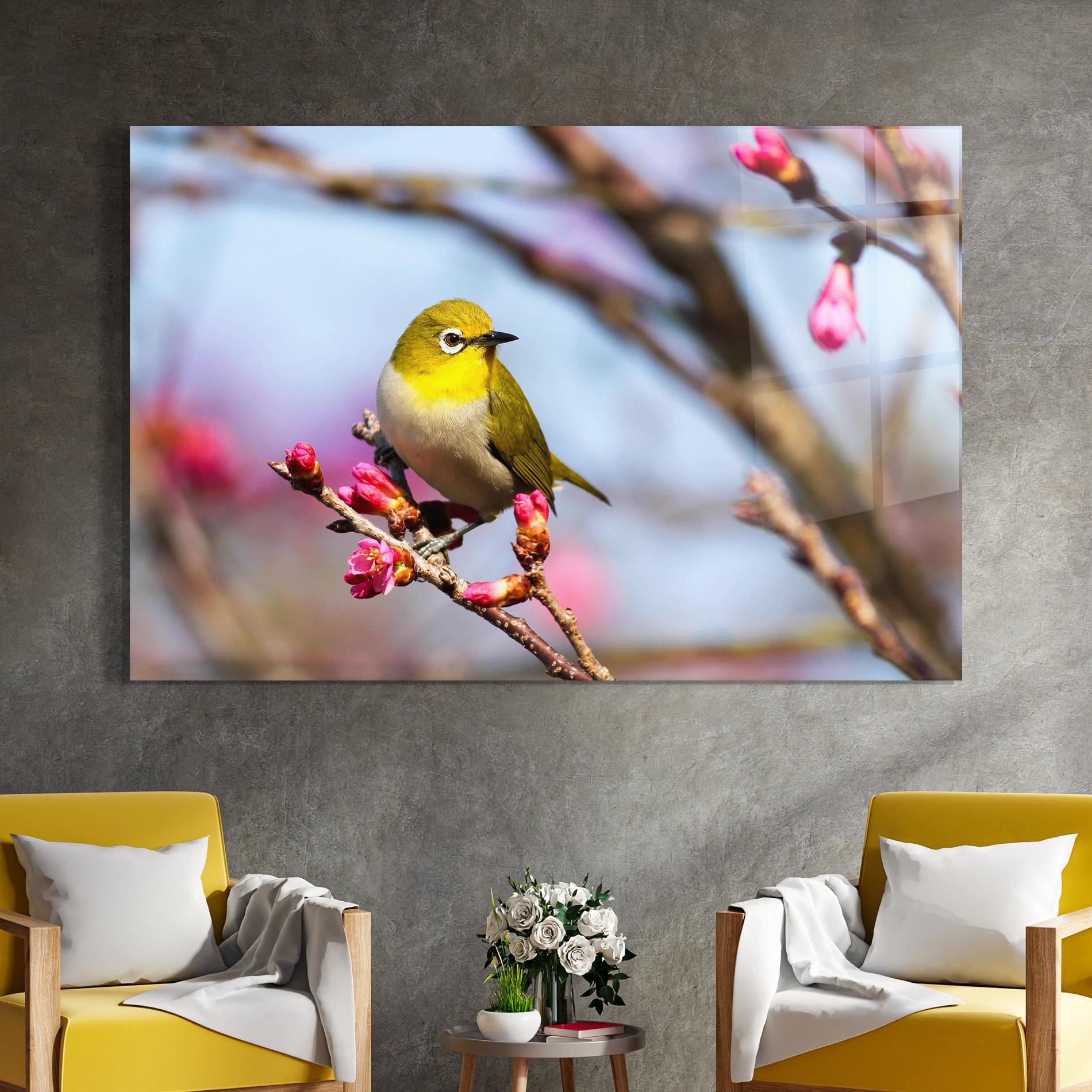 Üvegkép Cute Pink Flower Buds mockup 4