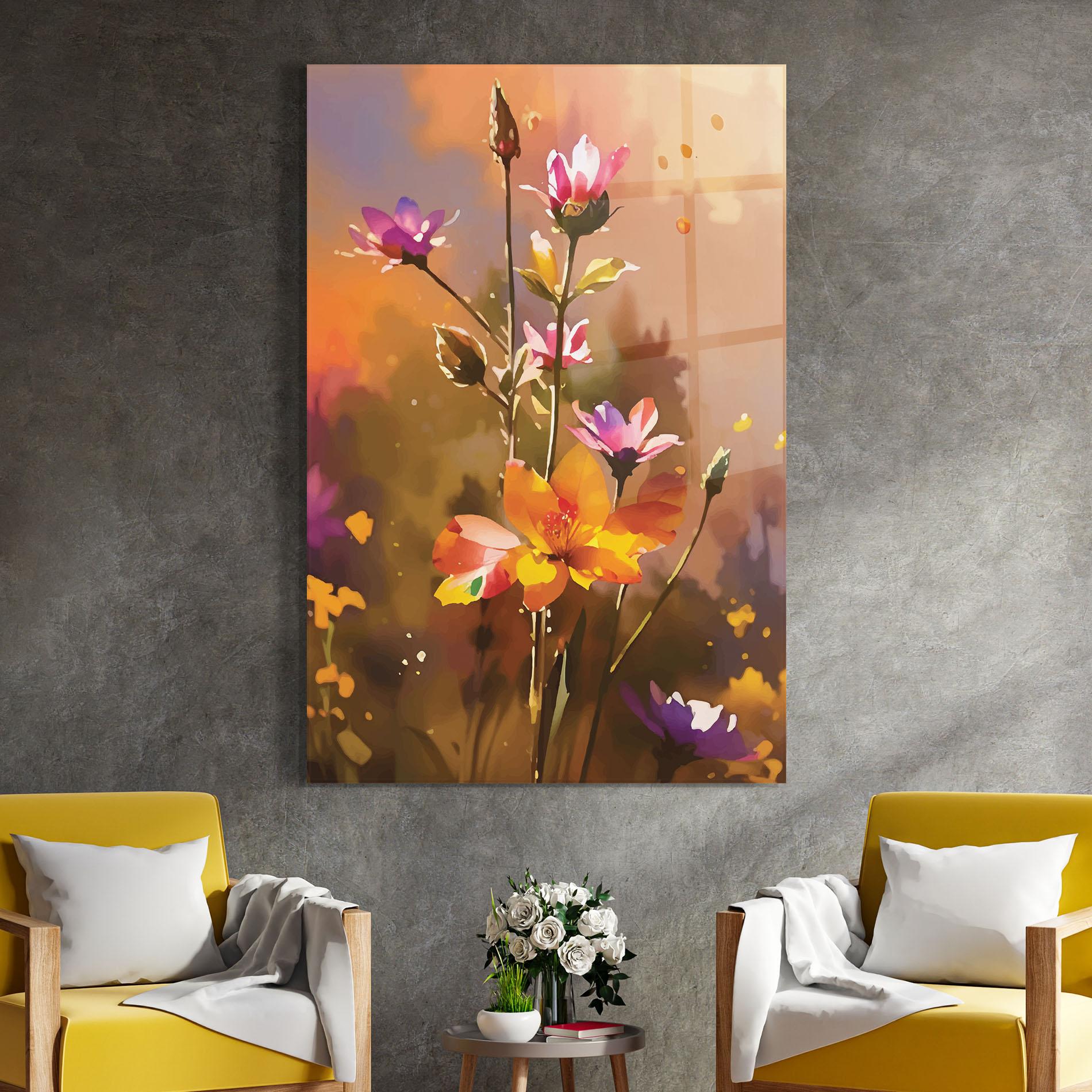 Üvegkép Orange Pink Spring mockup 4