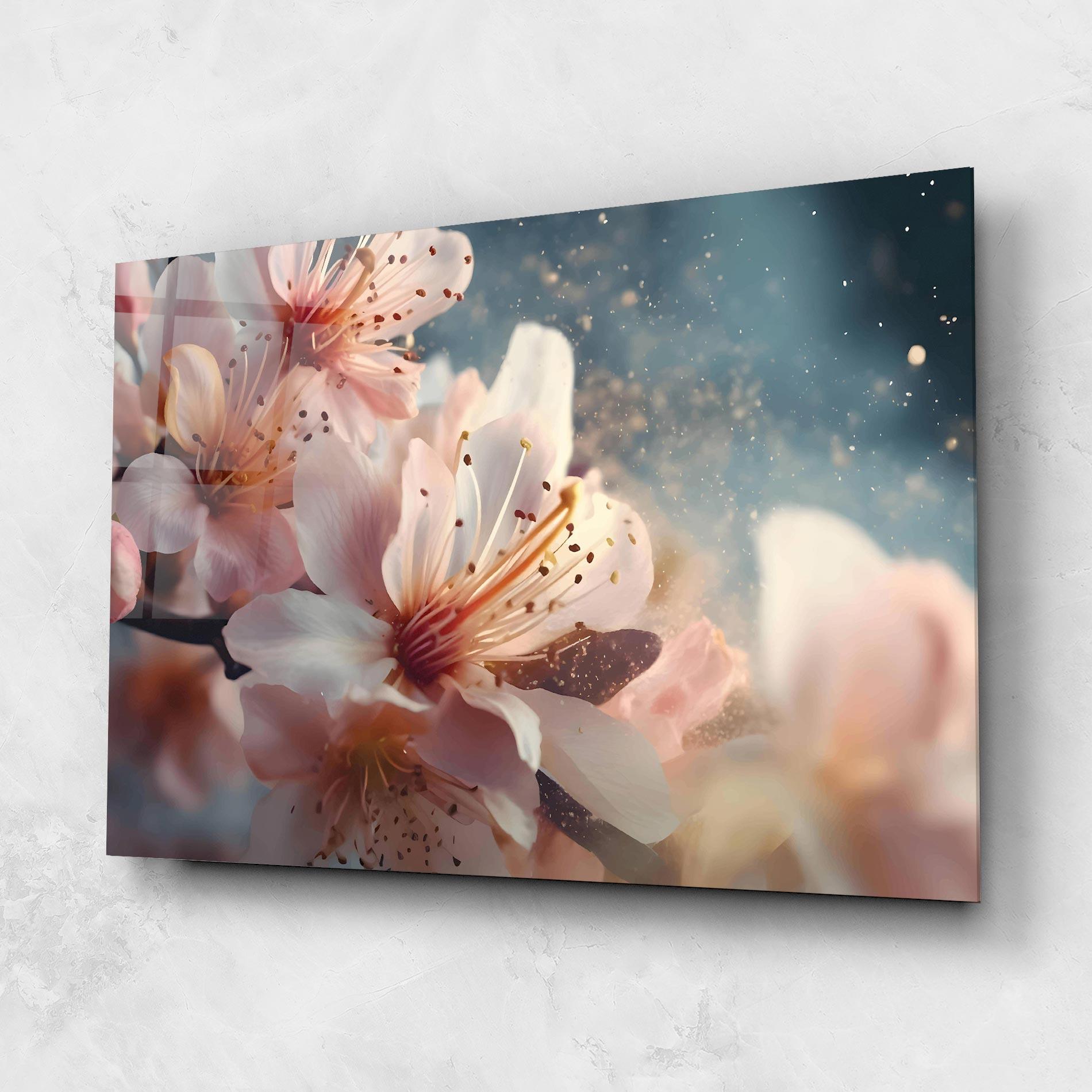 Üvegkép Flower Spring Art mockup 1