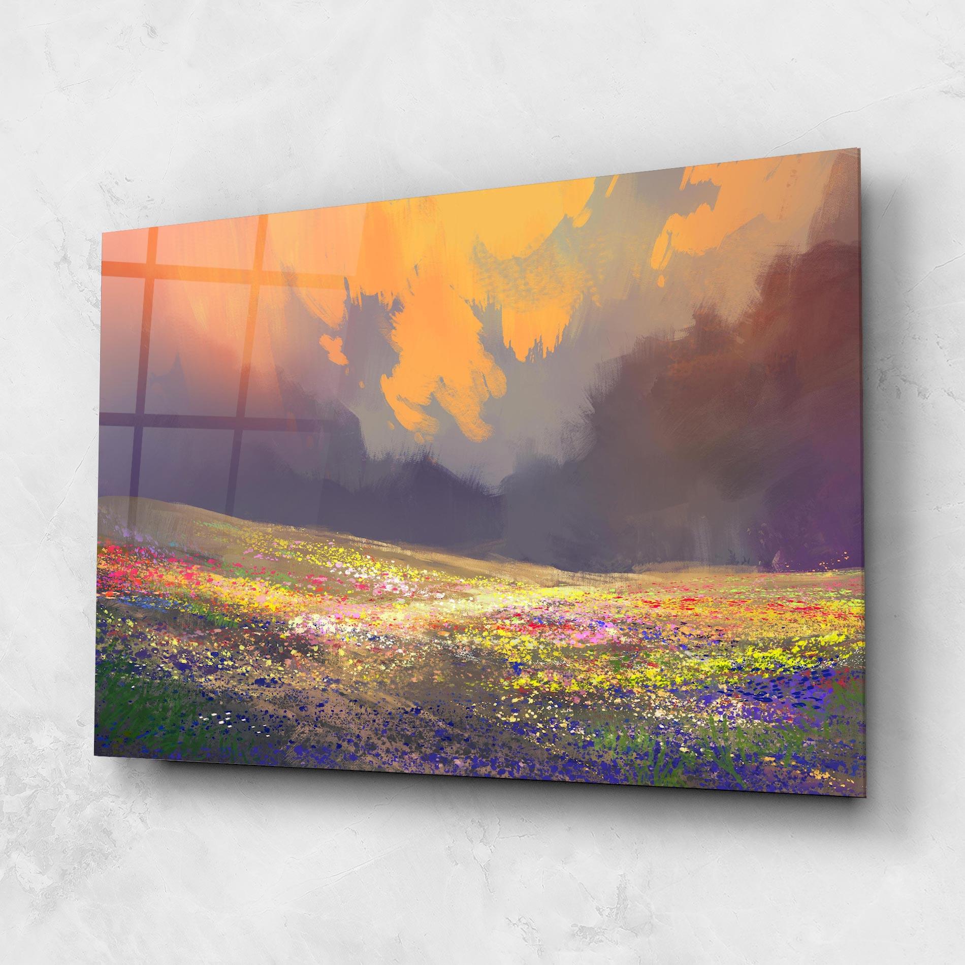 Üvegkép Pretty Spring Field mockup 1