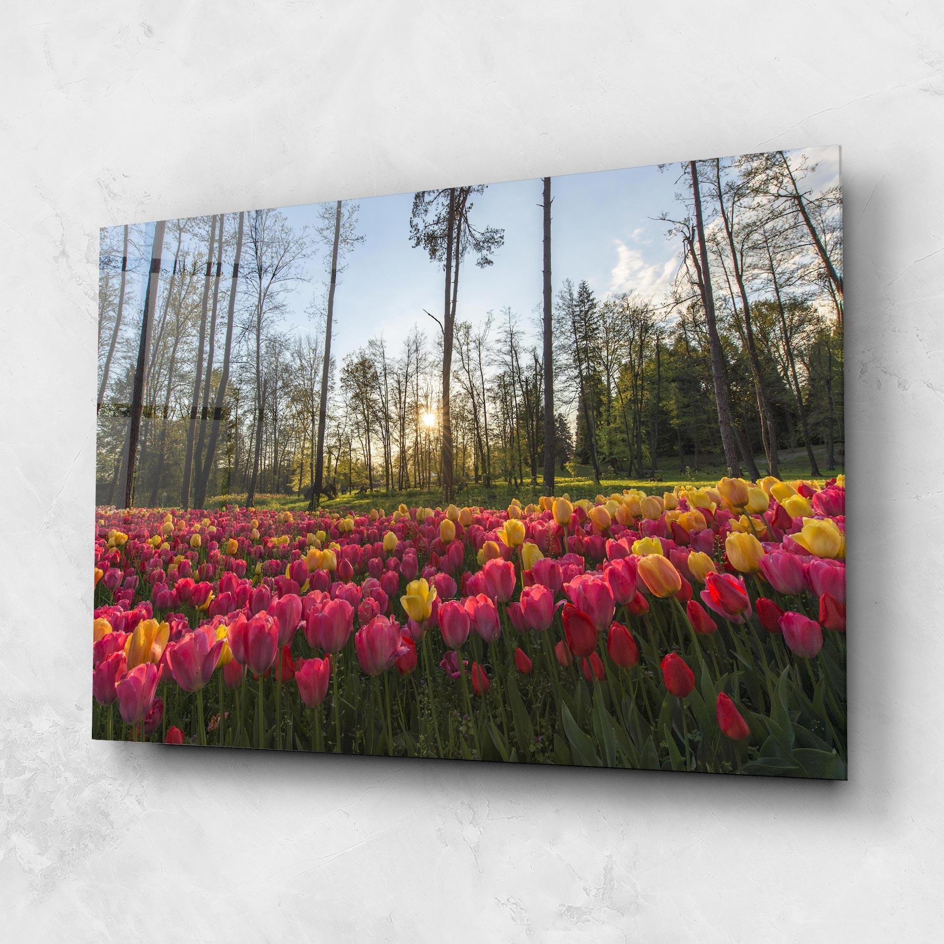 Üvegkép Pretty Spring Flowers mockup 1