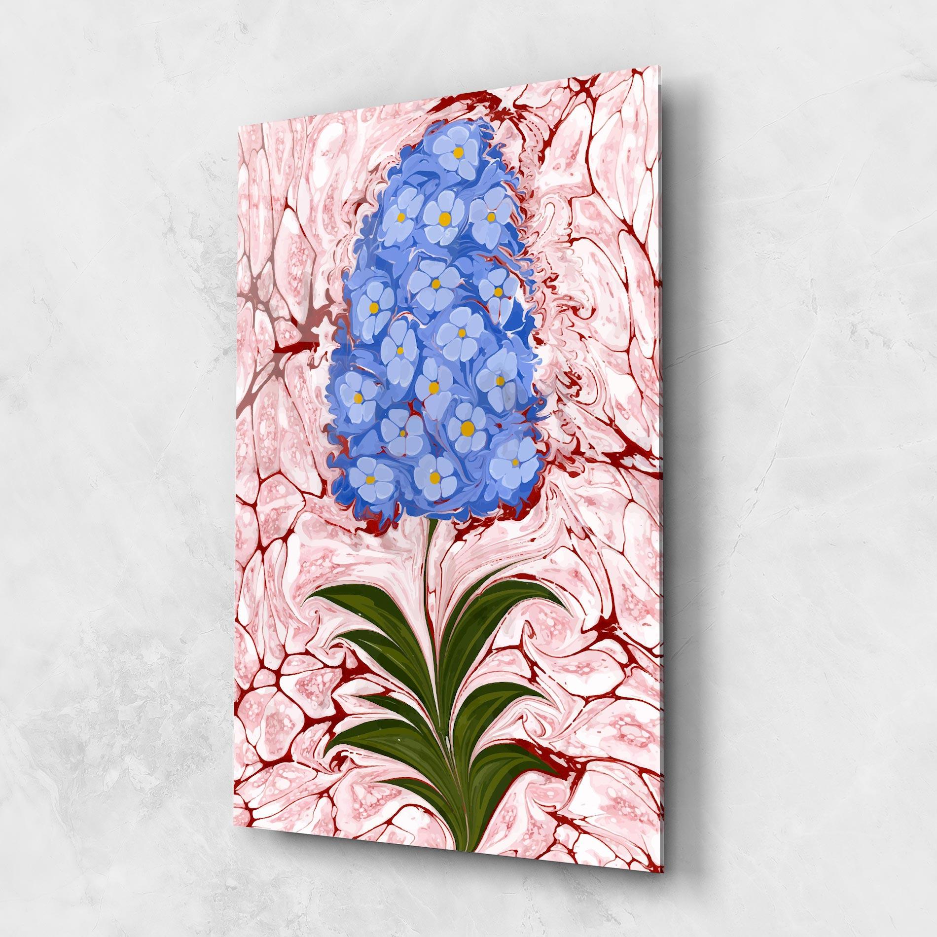 Üvegkép Blue Spring Flower mockup 1