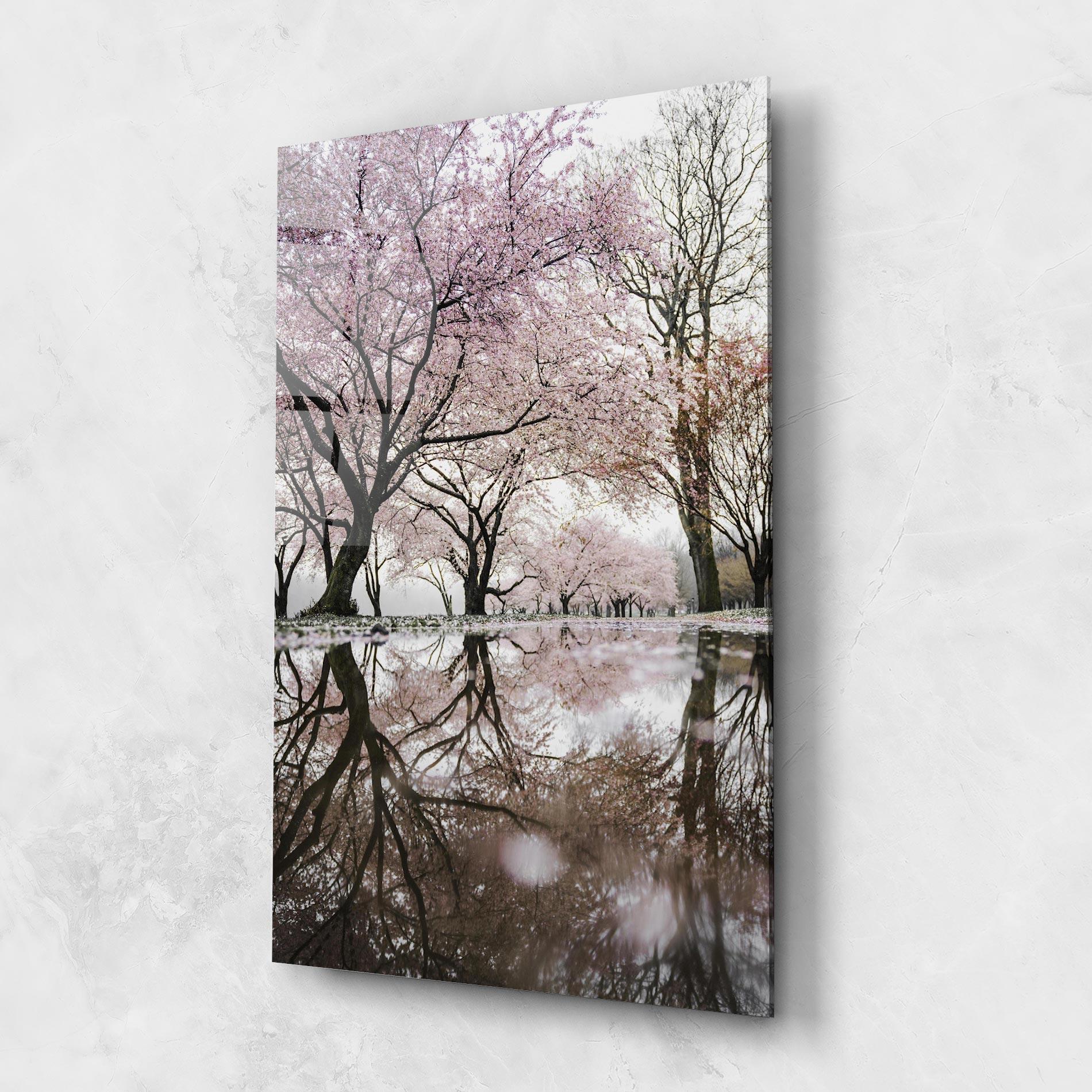 Üvegkép Pretty Pink Spring Tree mockup 1